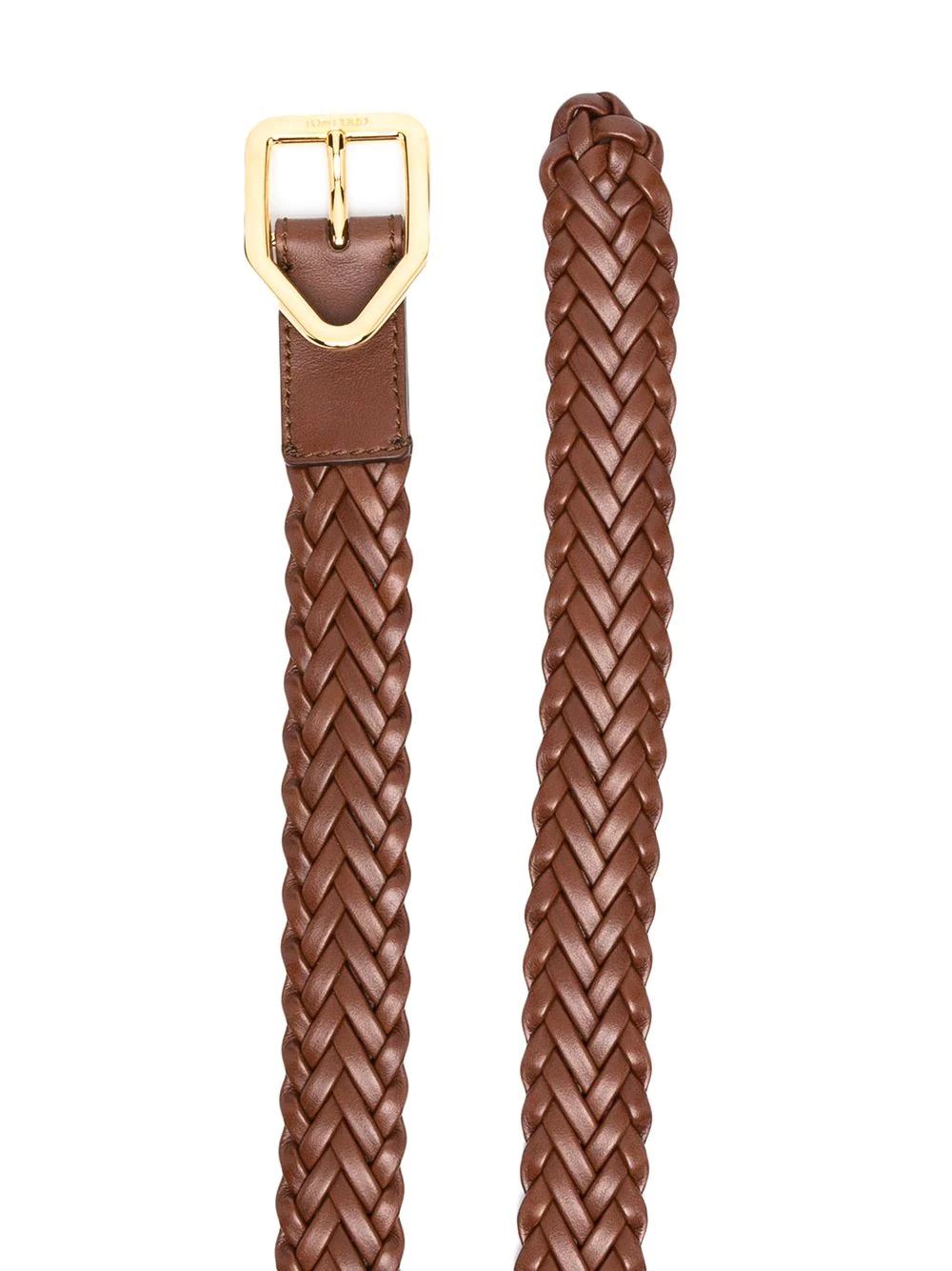 geometric-buckle woven belt - 2