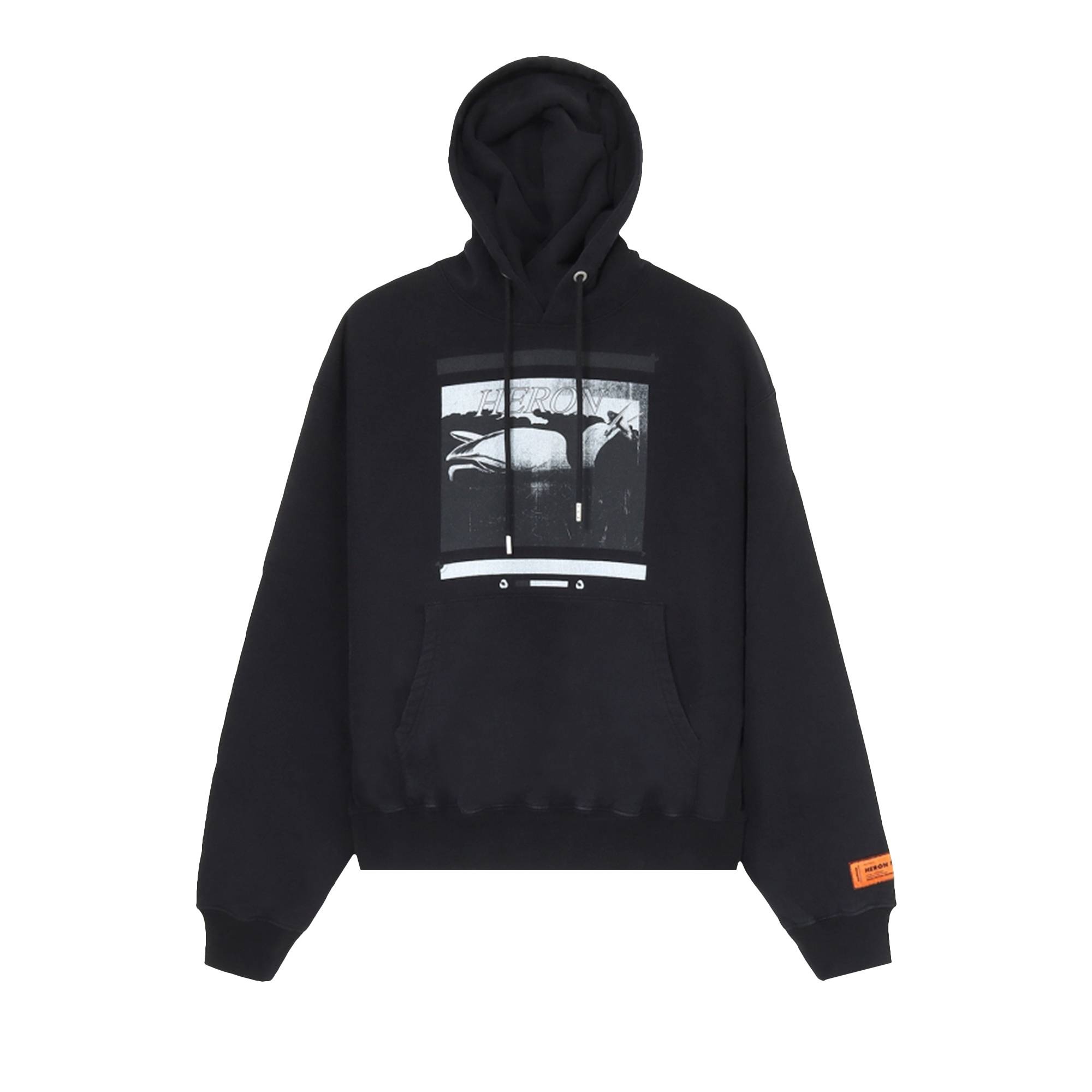 Heron Preston Graphic Print Hoodie 'Black' - 1