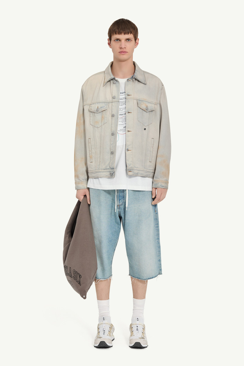 MM6 Maison Margiela Distressed denim jacket outlook