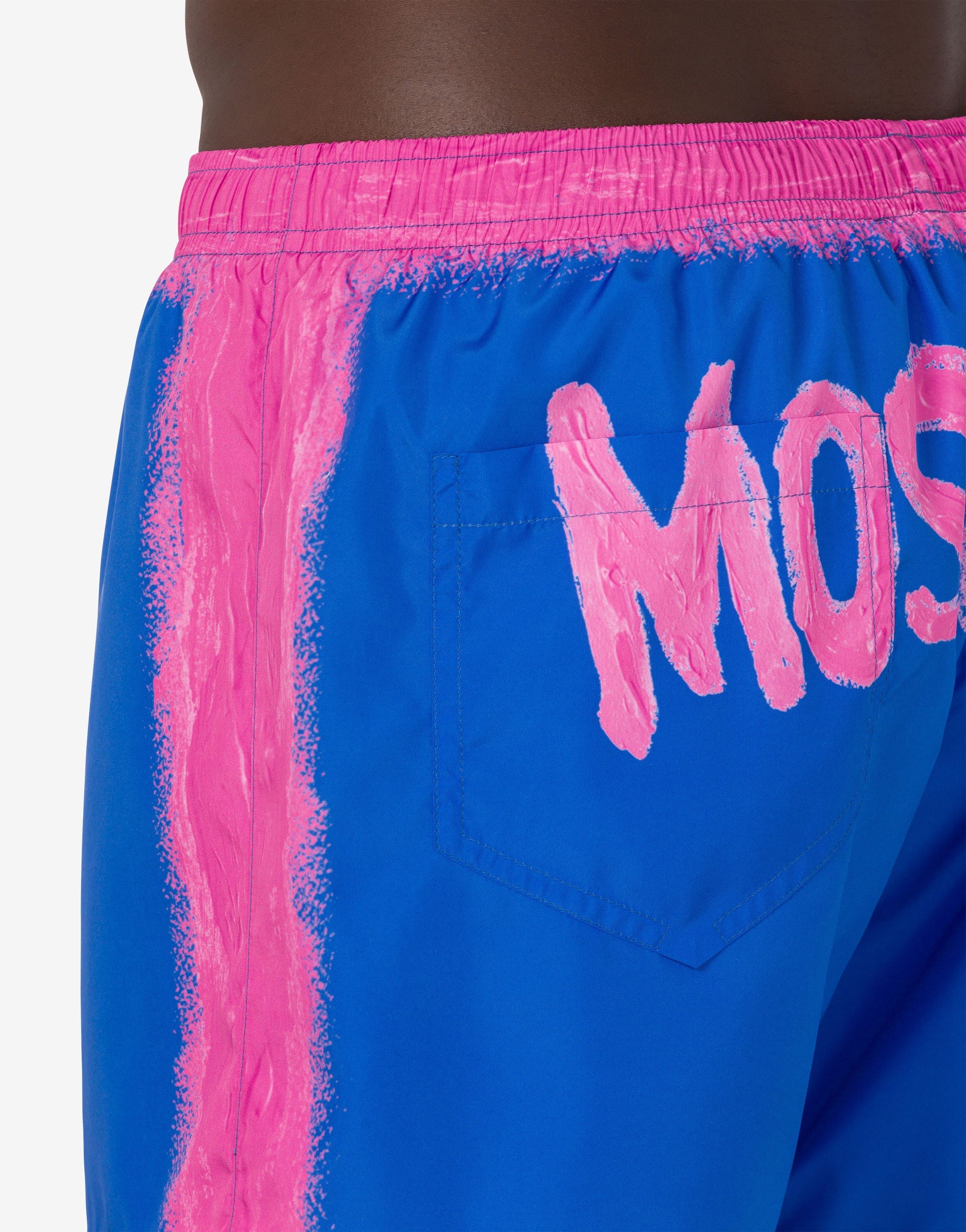 MOSCHINO PAINT NYLON SWIM TRUNKS - 4