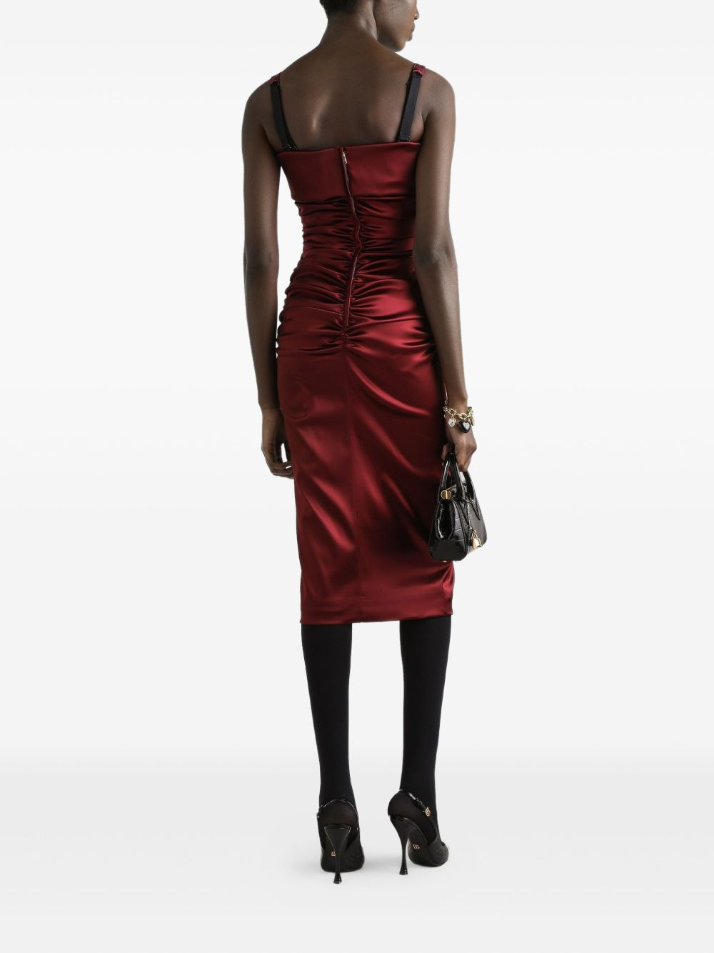 satin midi dress - 3