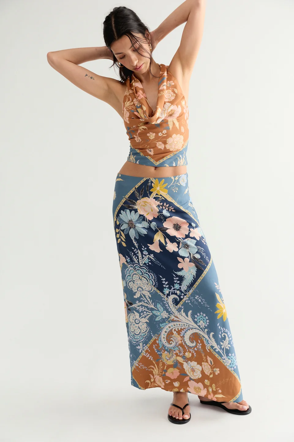 Dazzled Maxi Skirt Set - 1