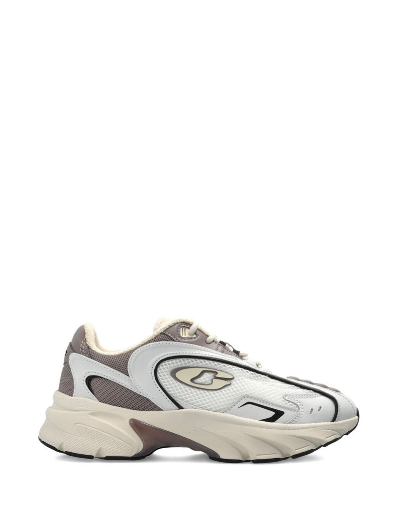 panelled lace-up sneakers 1