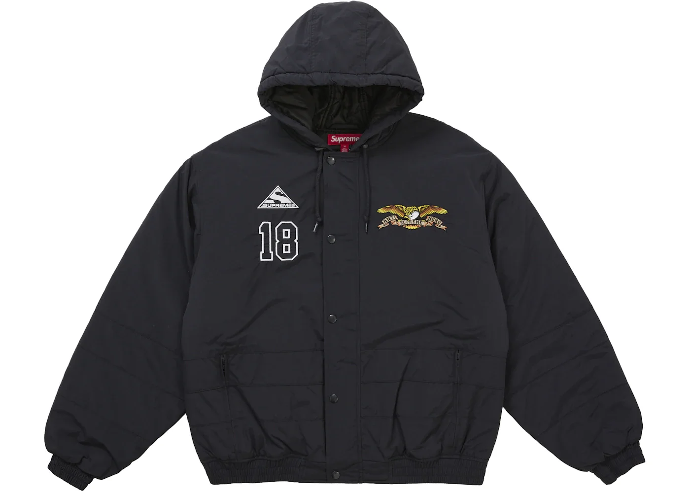 Supreme ANTIHERO Stadium Jacket Black - 1