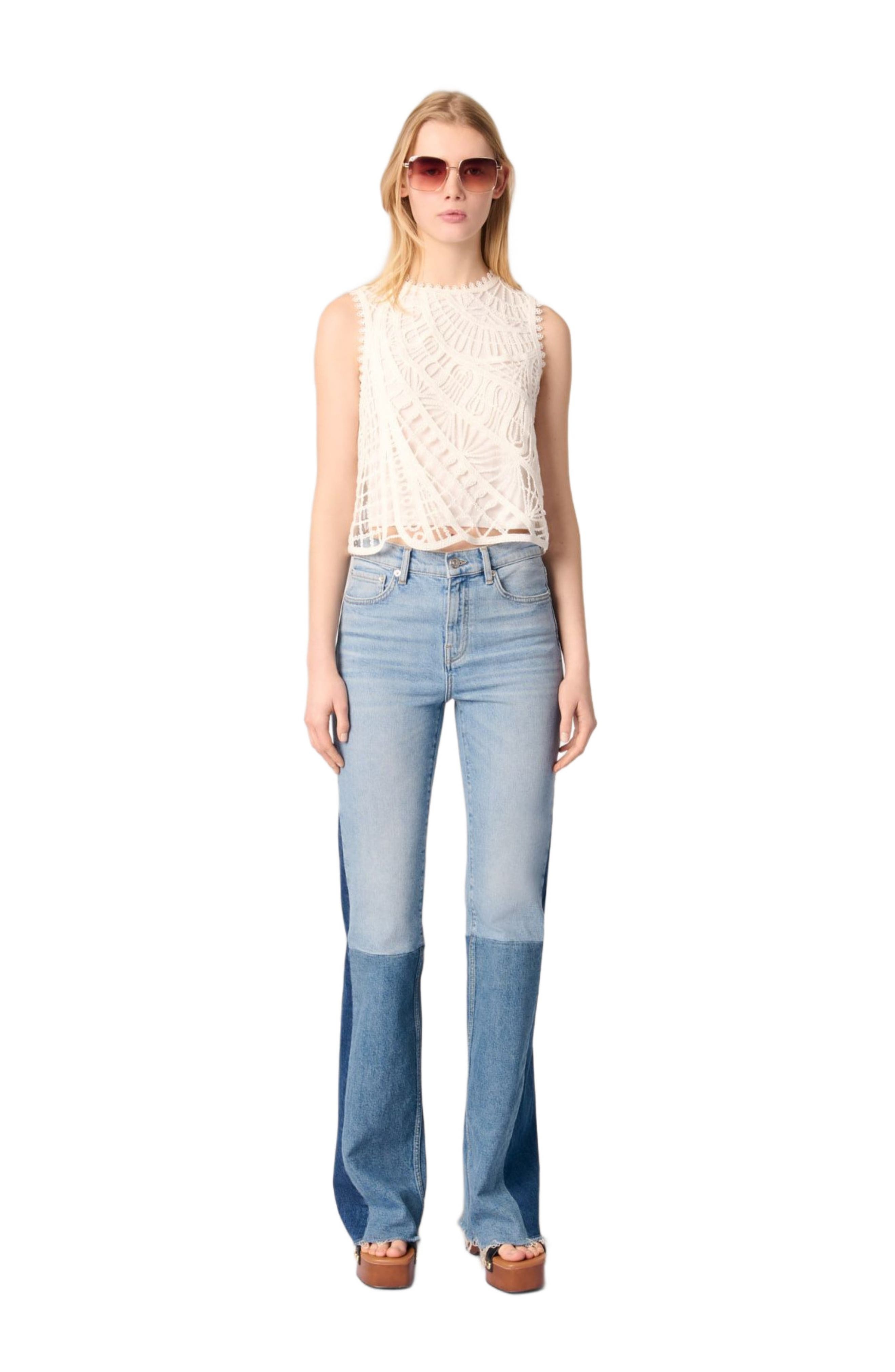 maje Crochet-knit top in White at Nordstrom - 3