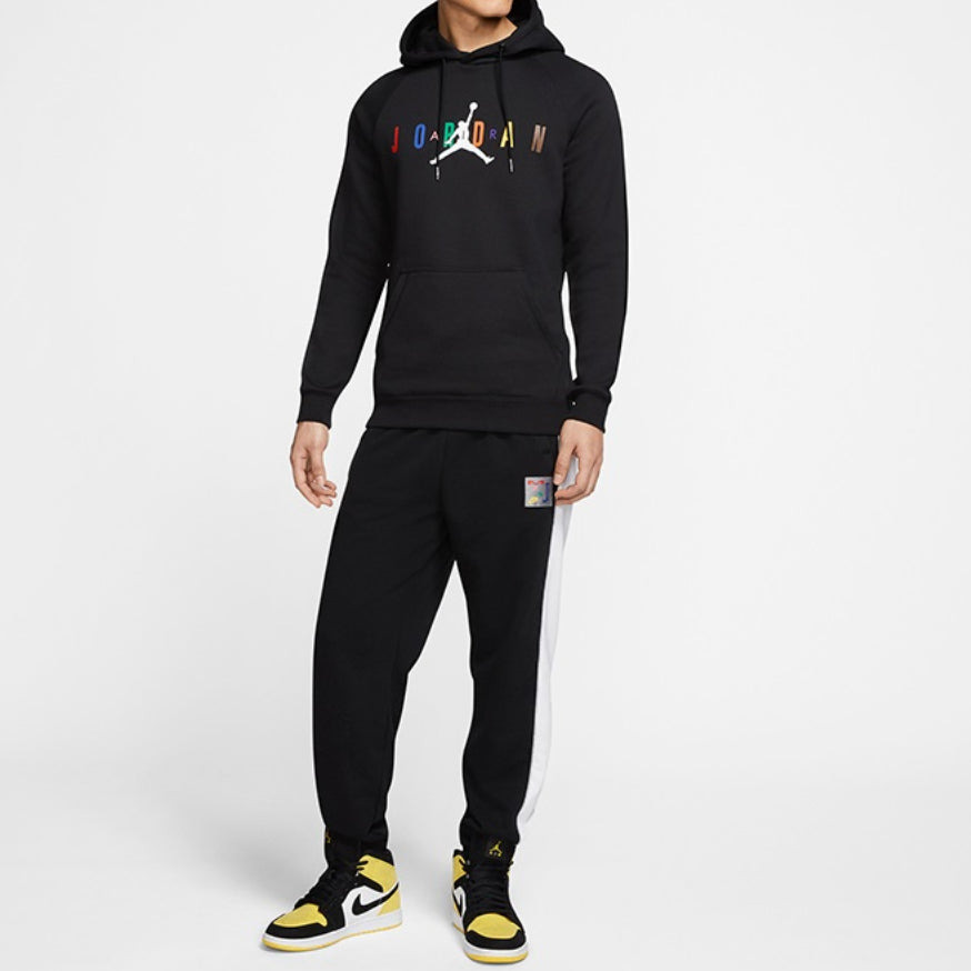Air Jordan Air Sport Dna Hbr Patch Pattern Fleece Lined Knit Pullover Black CT6293-010 - 3