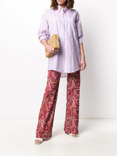 Etro paisley print flared jeans outlook