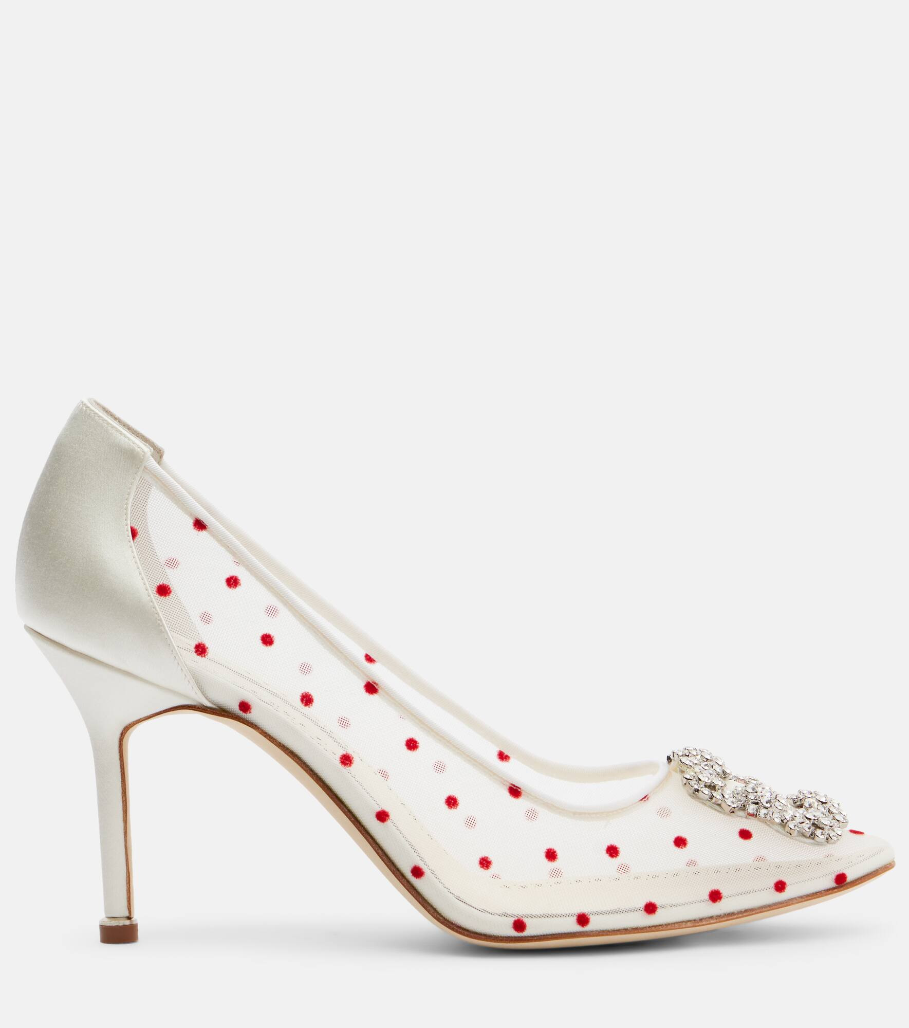 Hangisi 90 polka-dot embellished pumps - 4