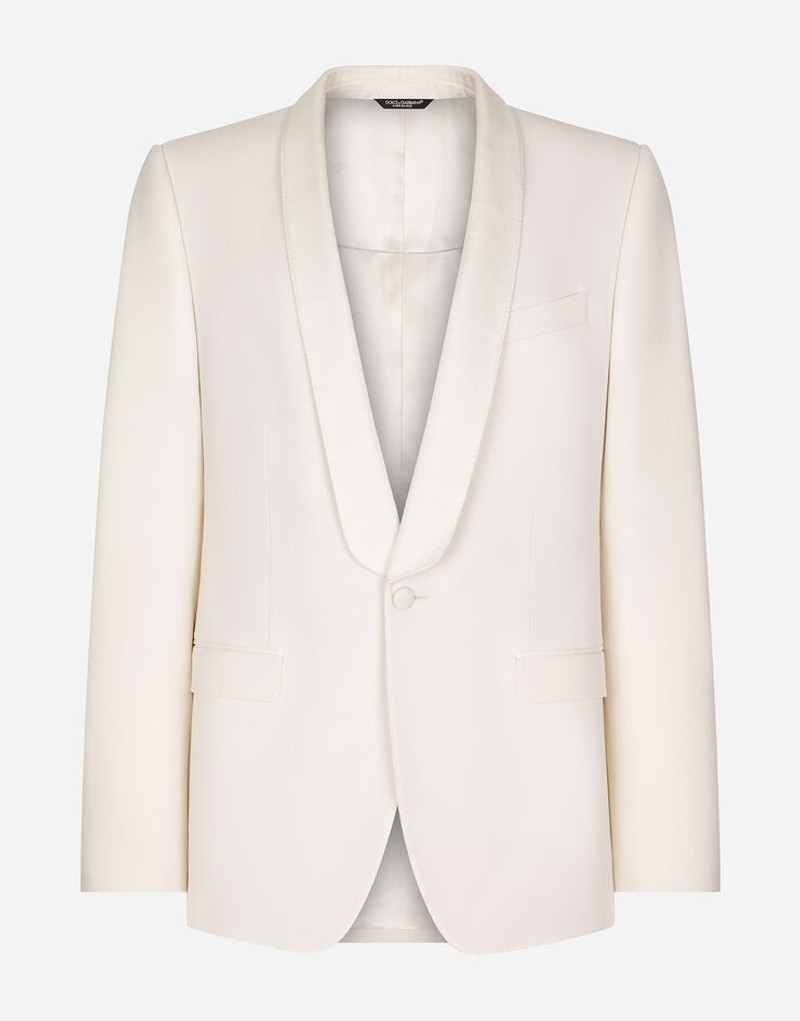 Single-breasted stretch wool Sicilia-fit jacket - 1