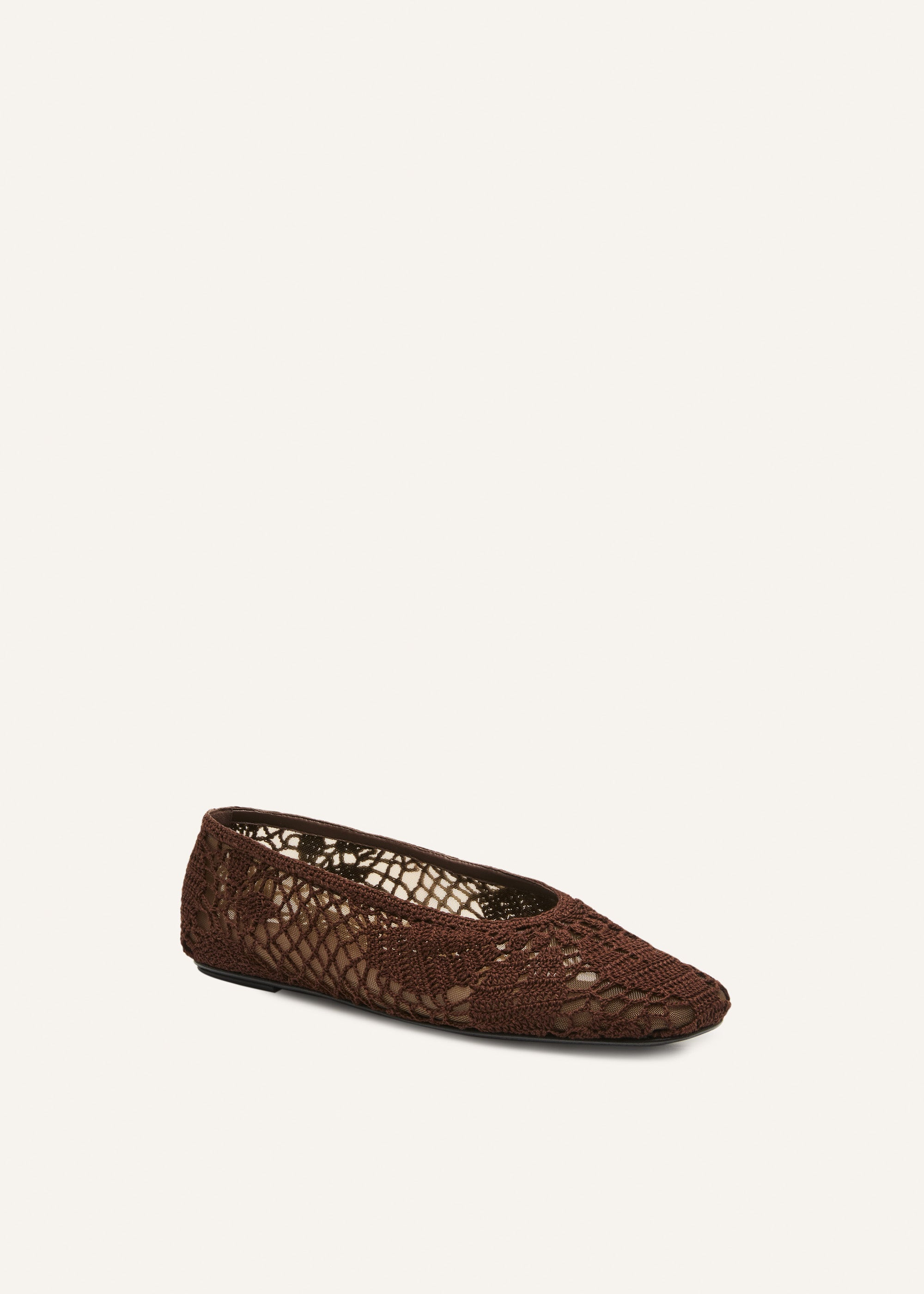 Crochet ballet flats in brown - 2