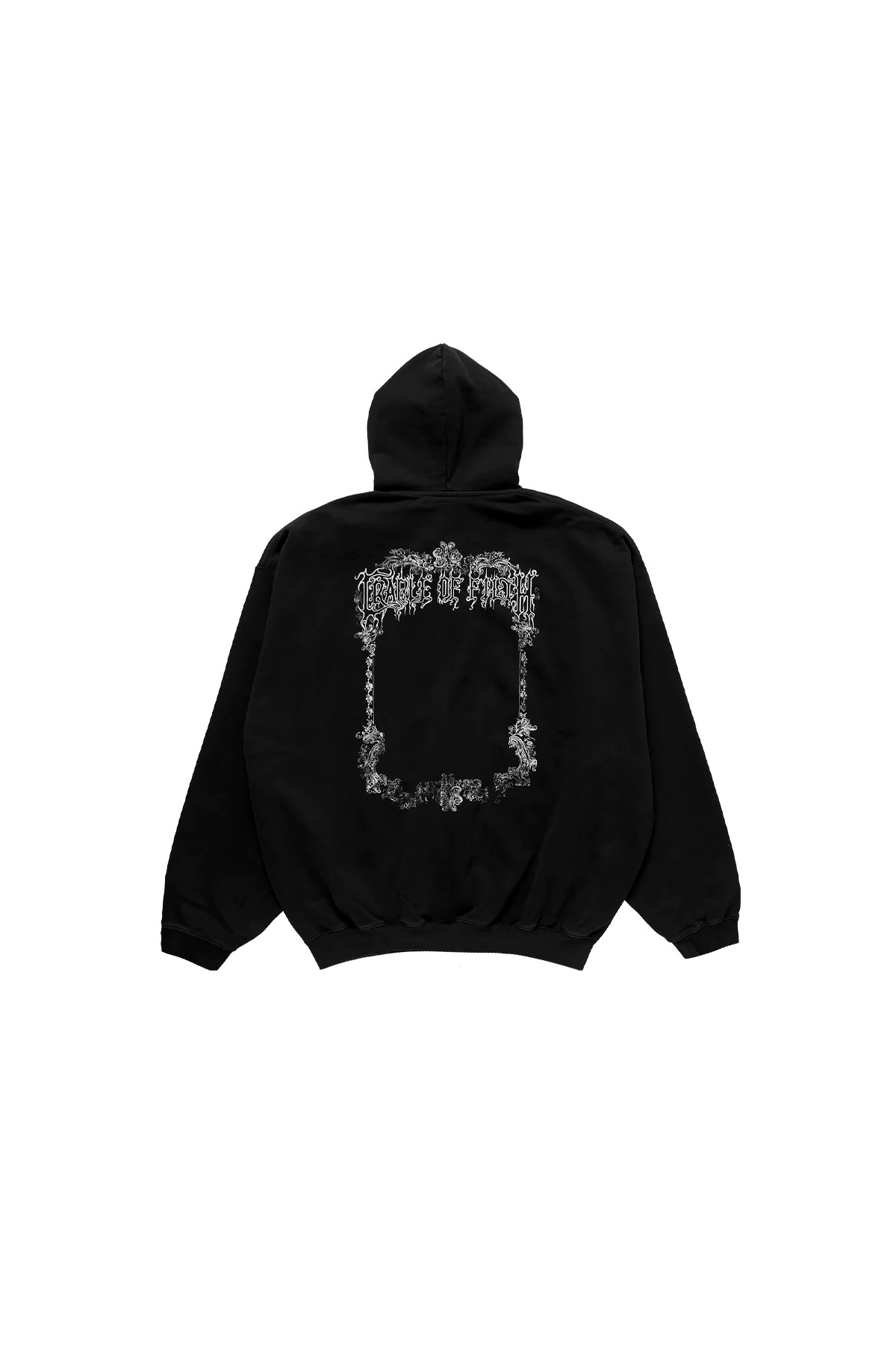 Vetements Cof Butterfly Oversized Zip-Up Hoodie Washed Black - 2