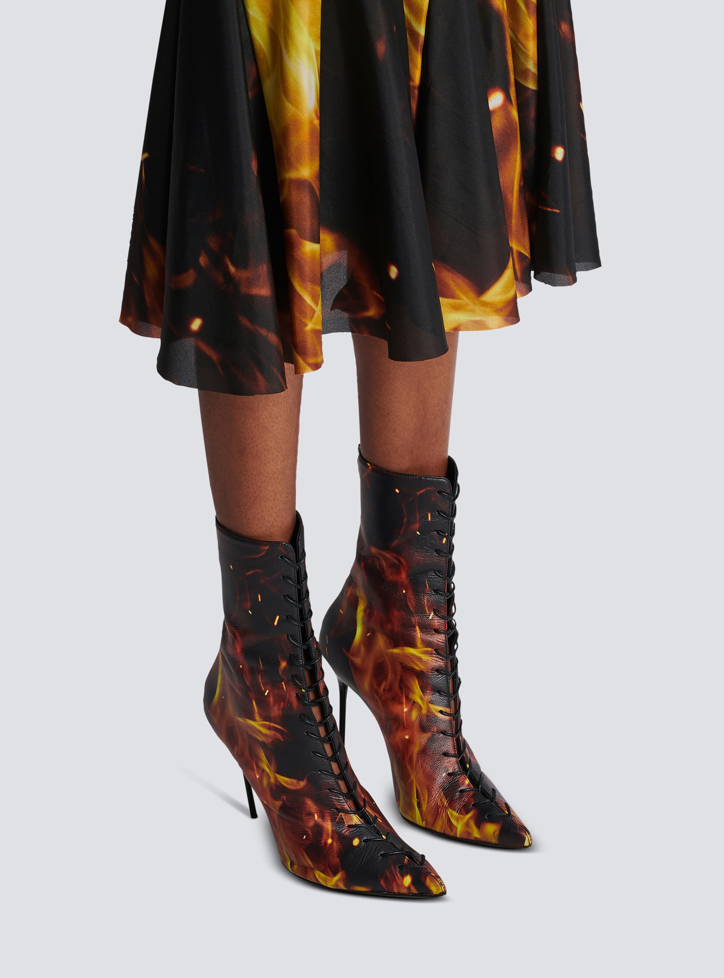 Uria ankle boots in Fire print leather - 7