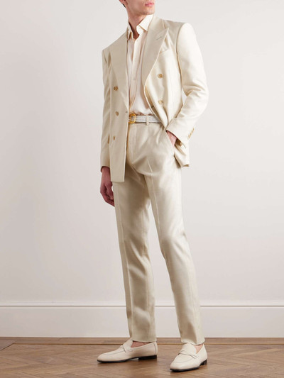 TOM FORD Cooper Straight-Leg Silk, Wool and Mohair-Blend Suit Trousers outlook