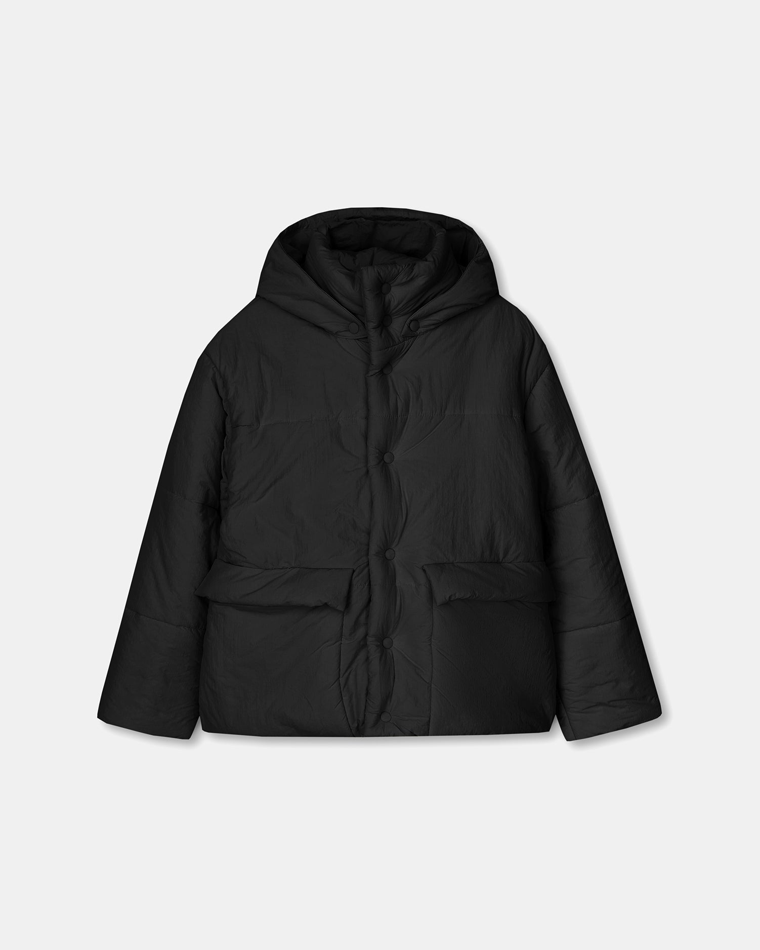 Tech Poplin Hooded Puffer Jacket - 1