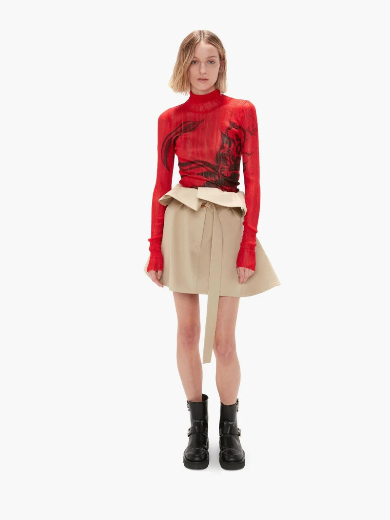 JW Anderson FOLDOVER WAIST MINI SKIRT outlook