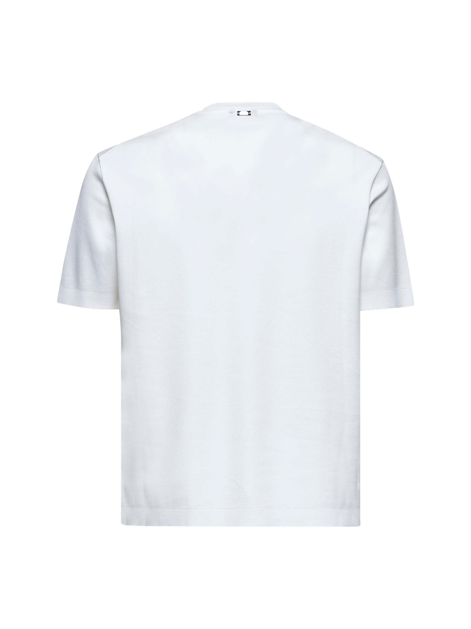 White knit effect jersey T-shirt - 2