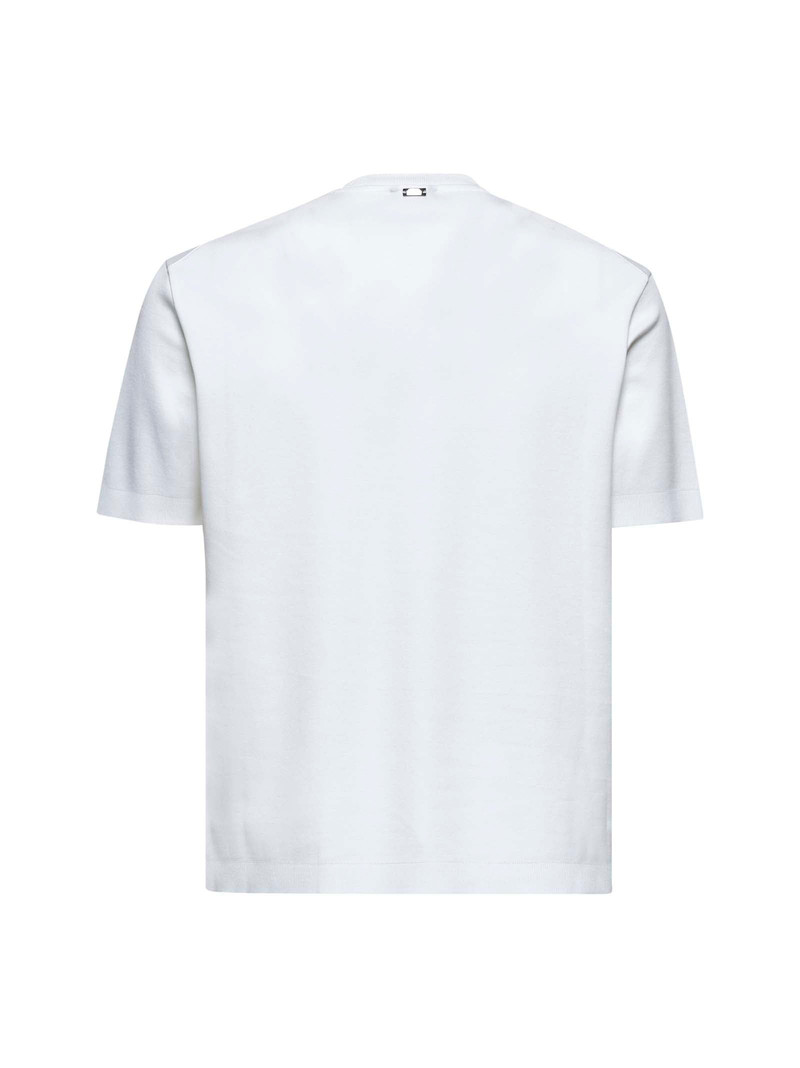 Herno White knit effect jersey T-shirt outlook