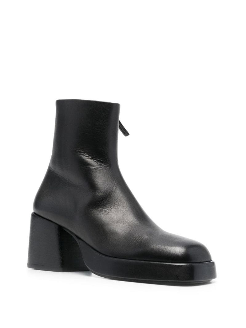 70mm heeled leather boots - 2