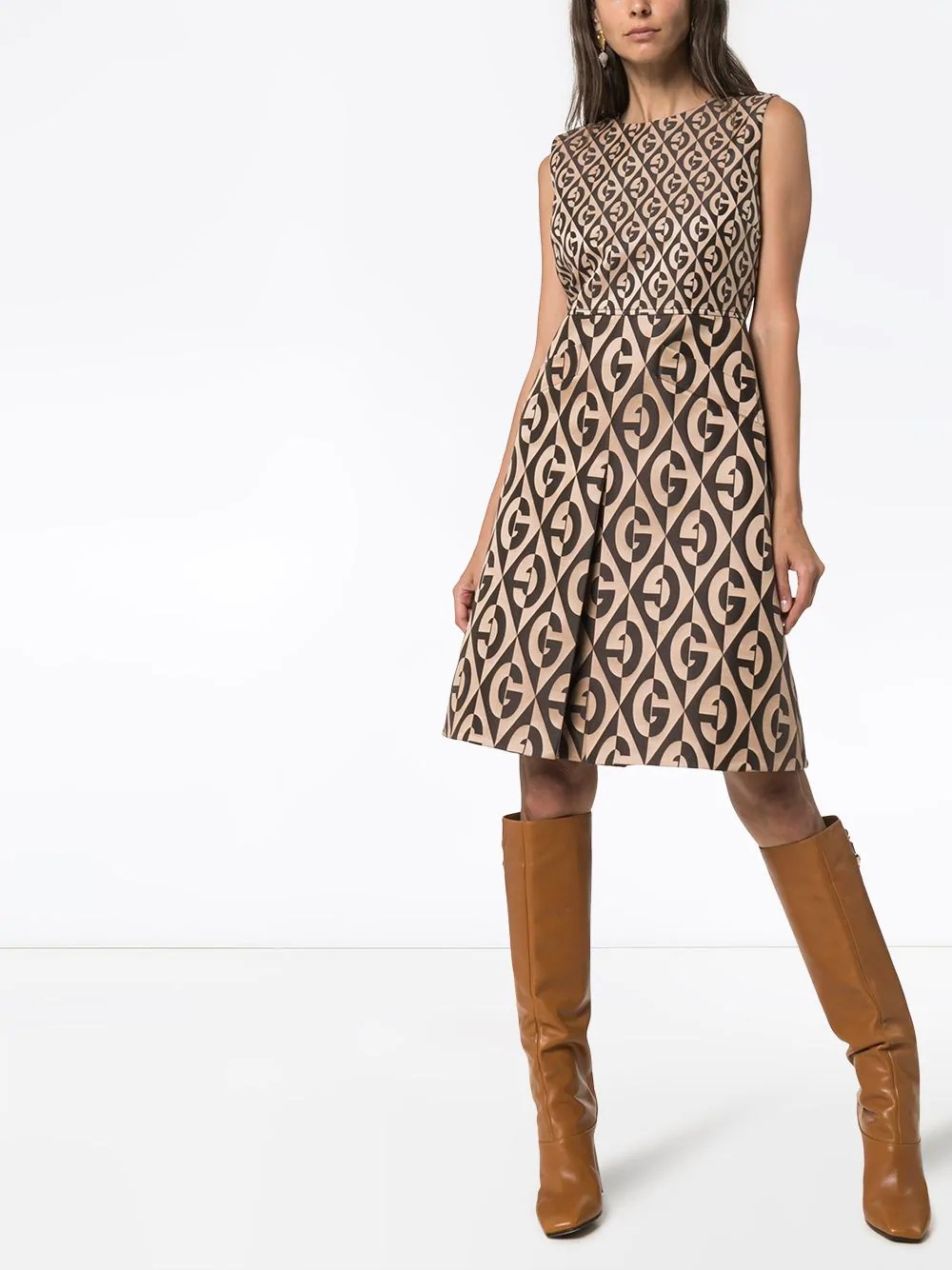 G Rhombus logo-print dress - 3