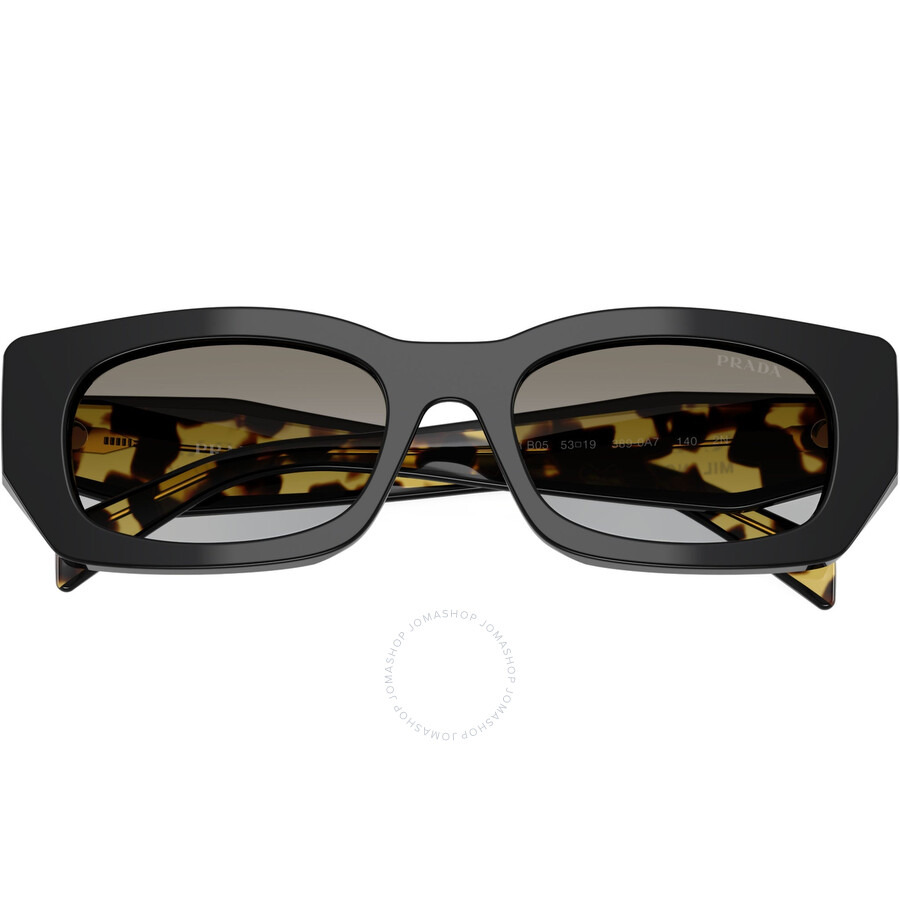 Prada Grey Gradient Rectangular Ladies Sunglasses PR B05S 3890A7 53 - 3