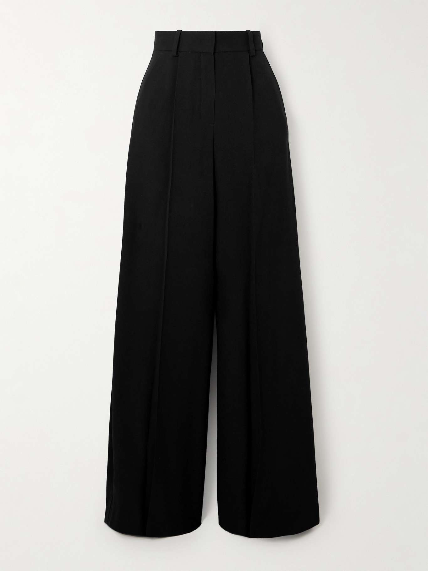 Pleated cady wide-leg pants - 1