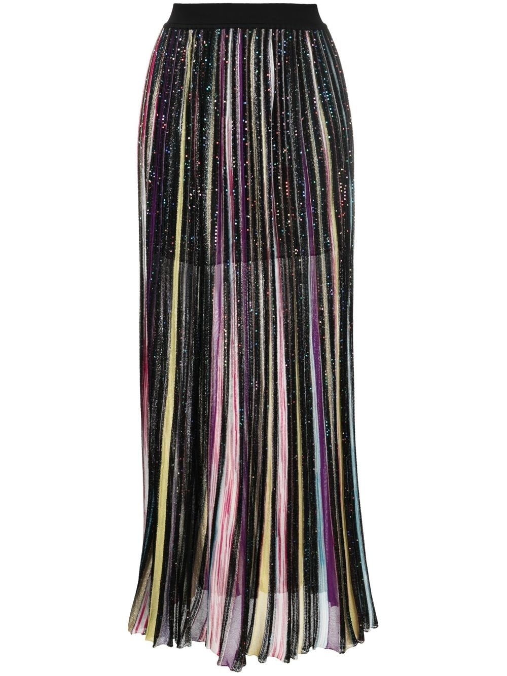 glitter-detail pleated skirt - 1