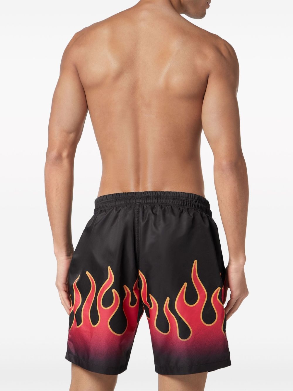flame-print swim shorts - 3