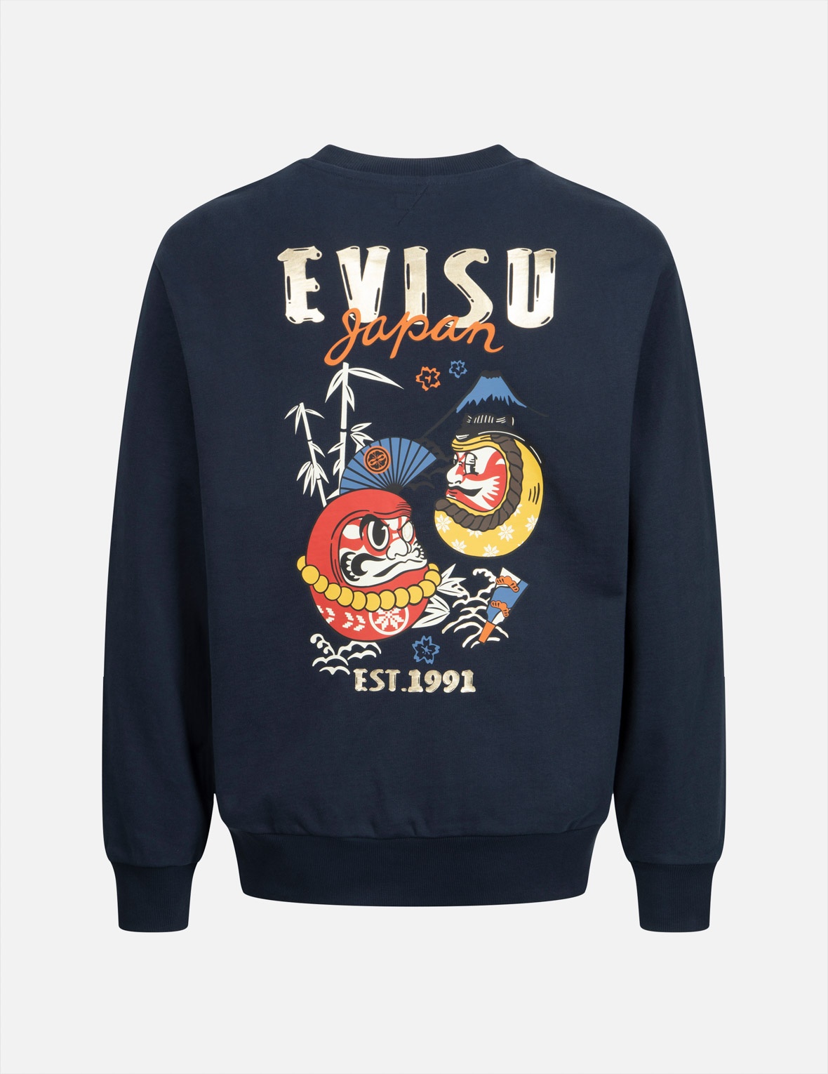 KUMADORI DARUMA PRINT RELAX FIT SWEATSHIRT - 2