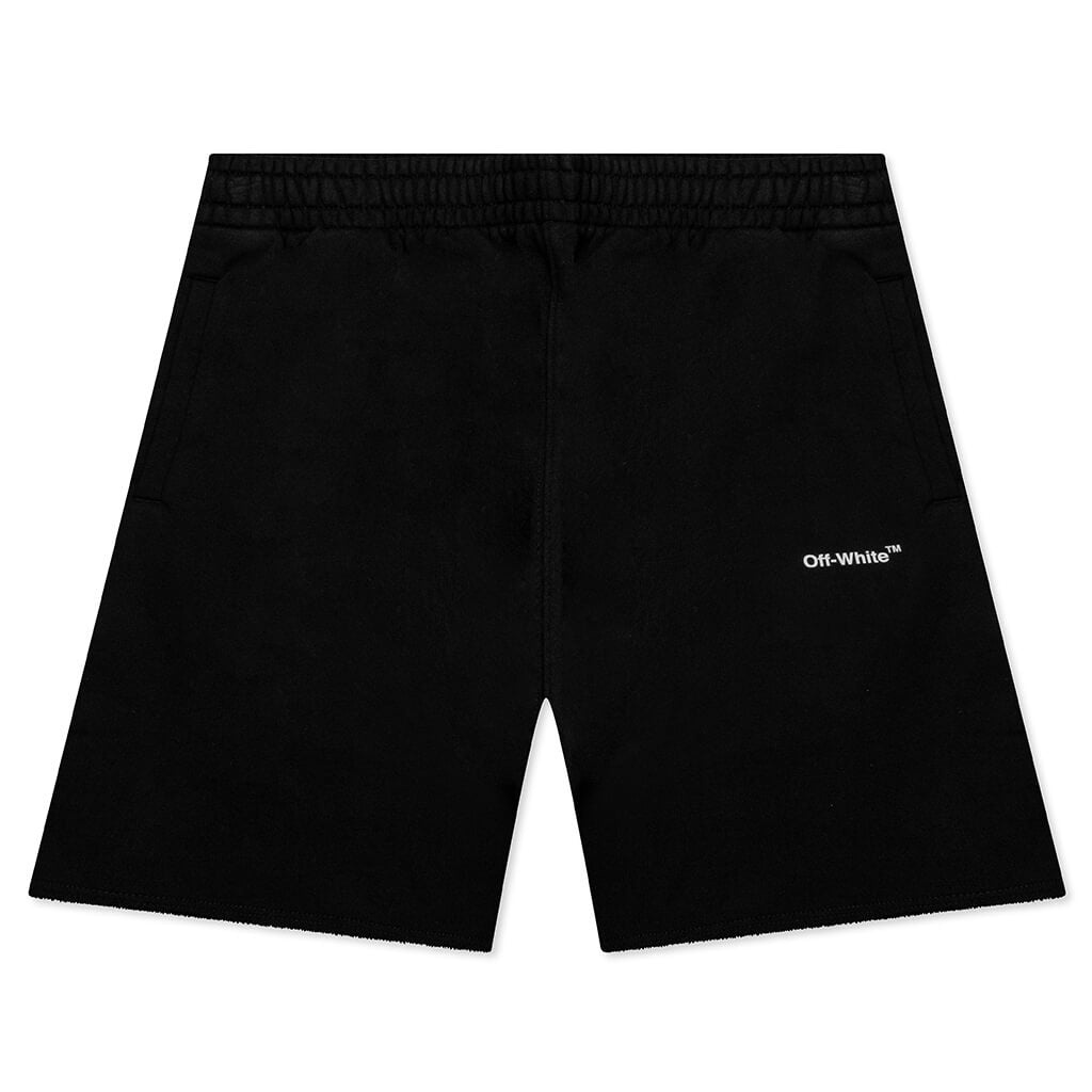 OFF-WHITE C/O VIRGIL ABLOH CARAVAGGIO DIAG SWEATSHORT - BLACK/WHITE - 1