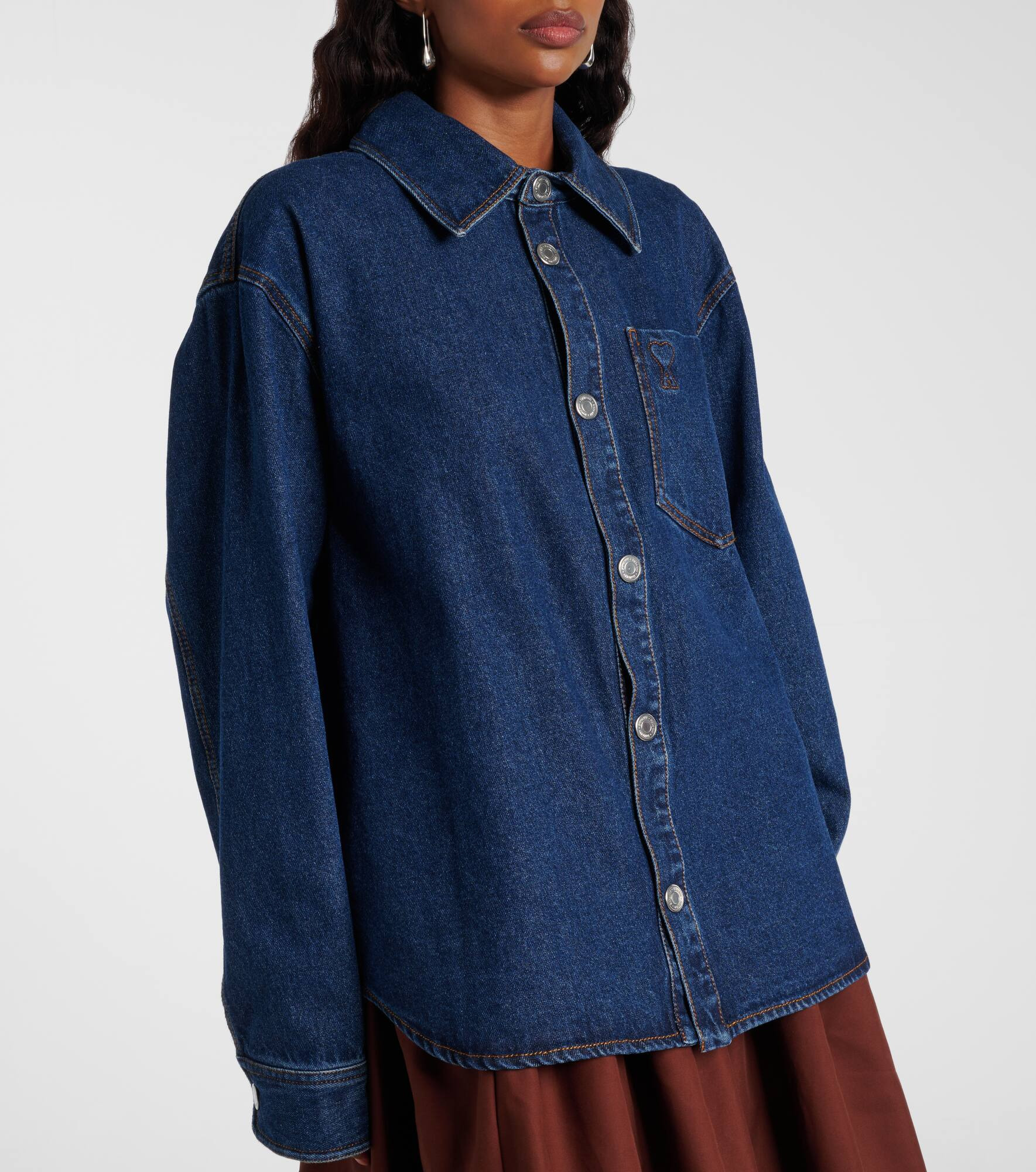 Ami de Cœur oversized denim shirt - 6