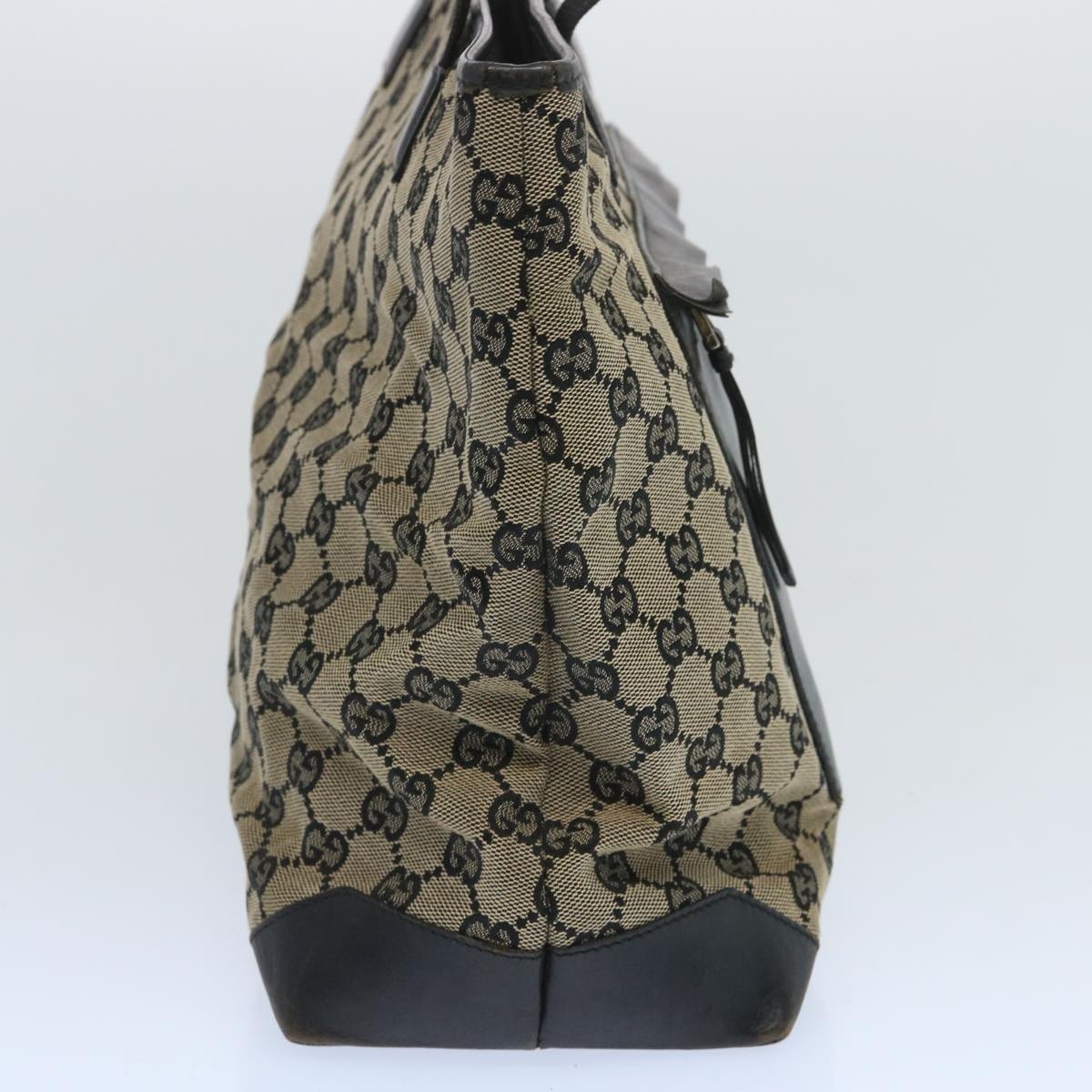 GUCCI GG Canvas Tote Bag Black Beige 019 0426 019 0426 - 4