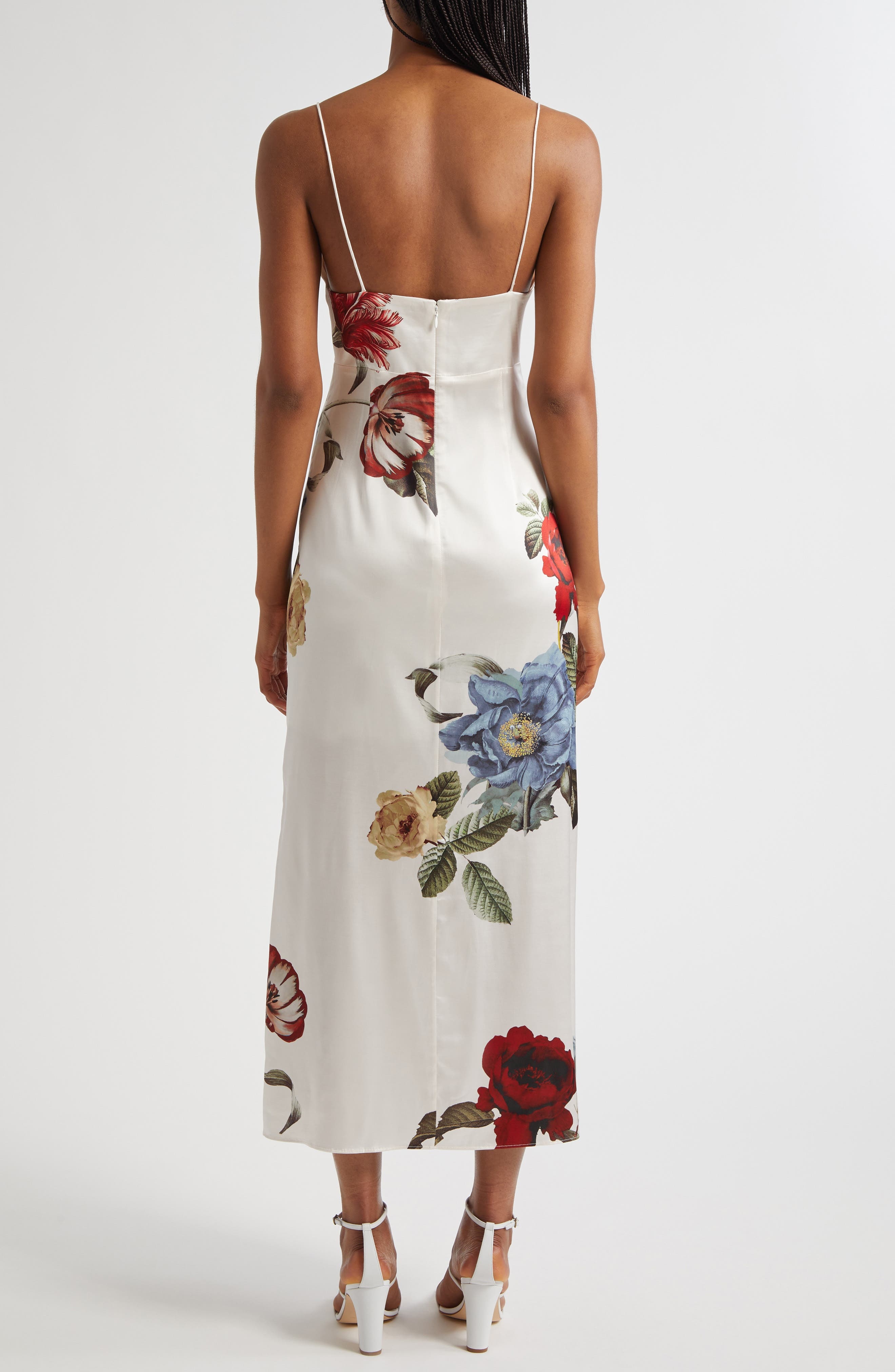 Alice + Olivia Julietta Floral Satin Slipdress in Provence Floral at Nordstrom - 2