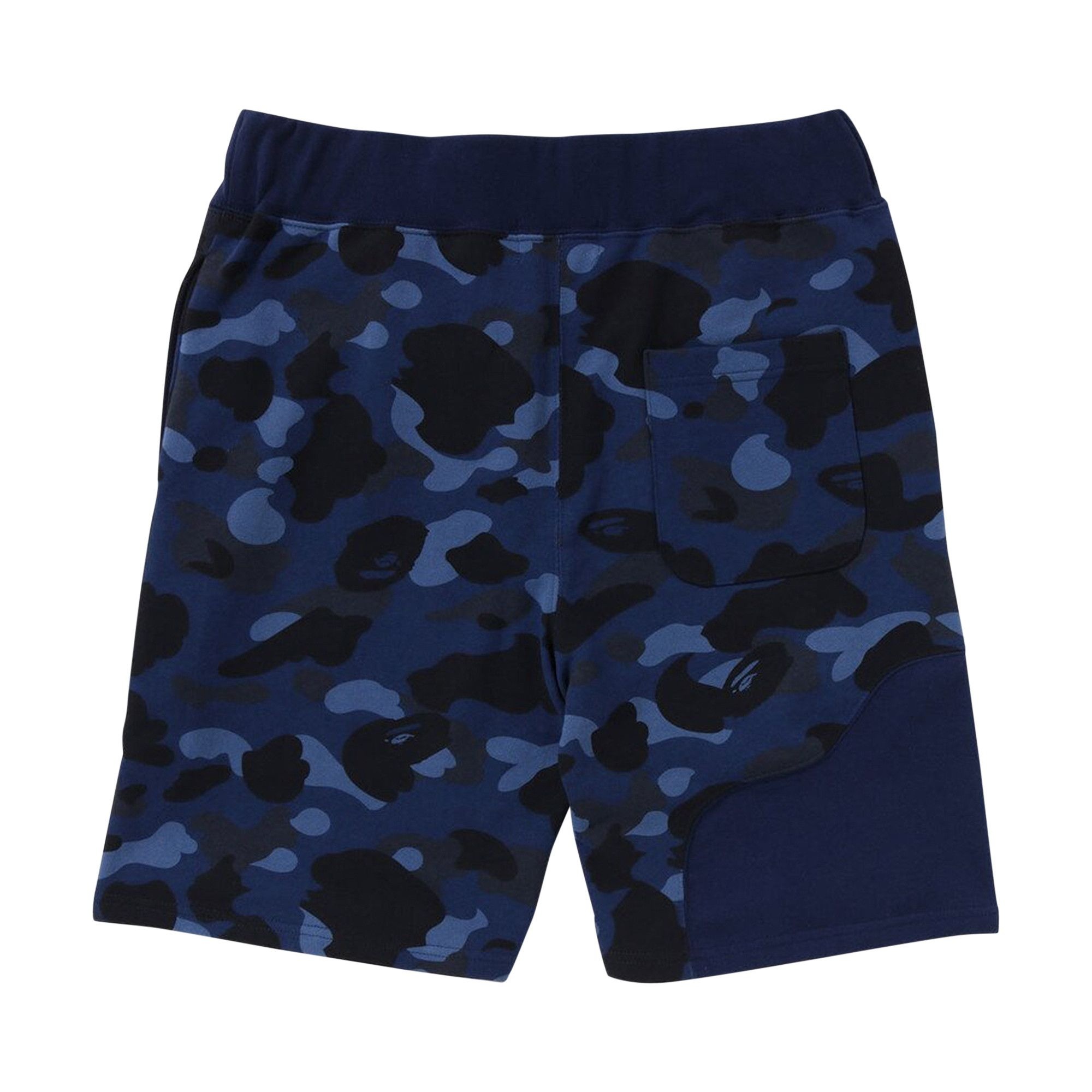 BAPE Color Camo Cutting Sweat Shorts 'Navy' - 2