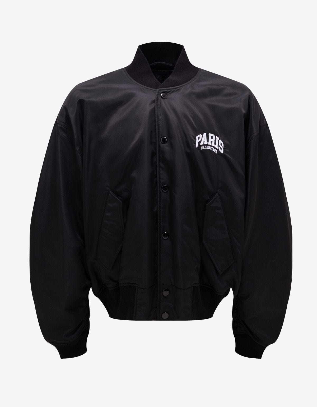 Balenciaga Black Paris Varsity Jacket - SS24 - 1