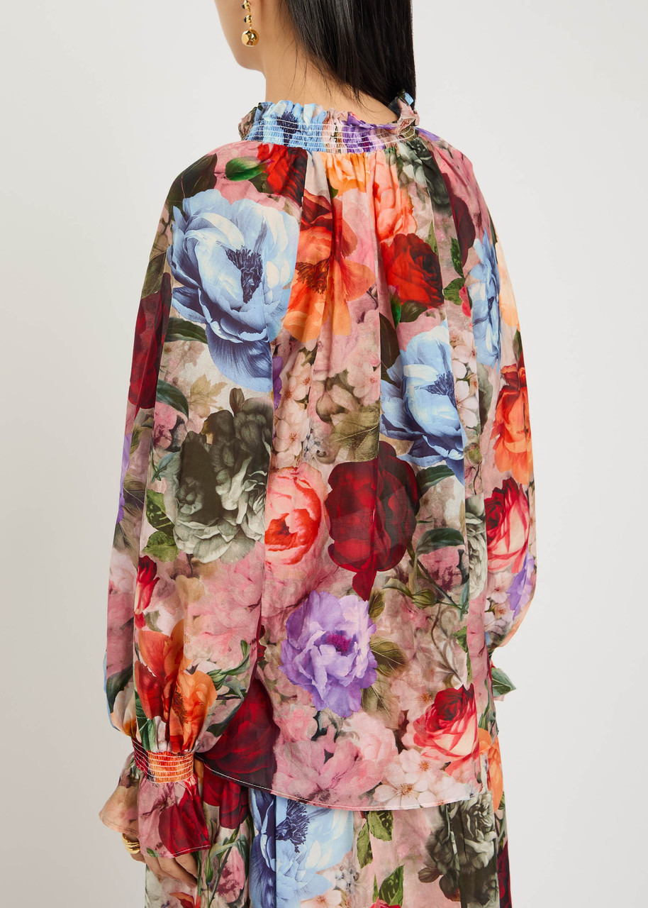 Alice + Olivia Norah Floral Cotton-blend Blouse - 3