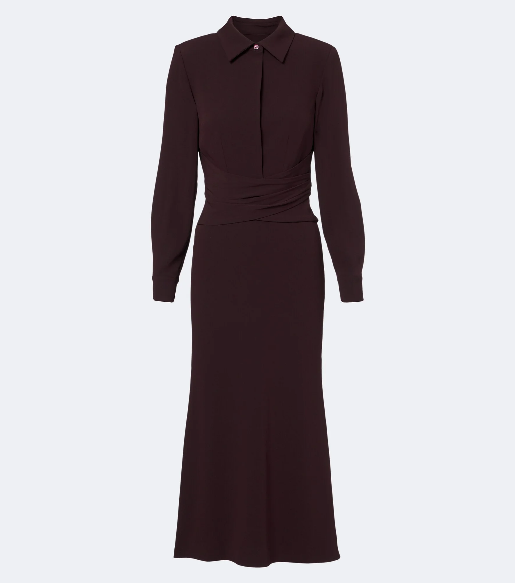 Draped crêpe midi dress - 1
