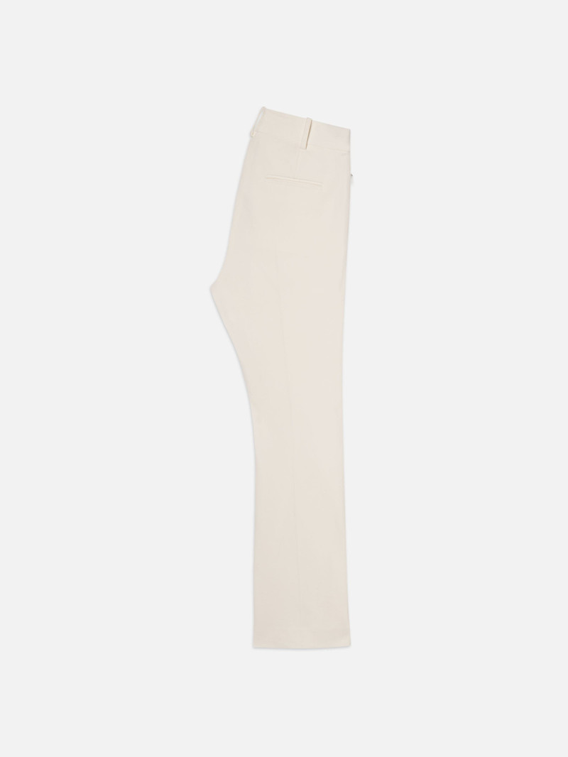 Cropped Kick Flare Trouser in Alabaster 4