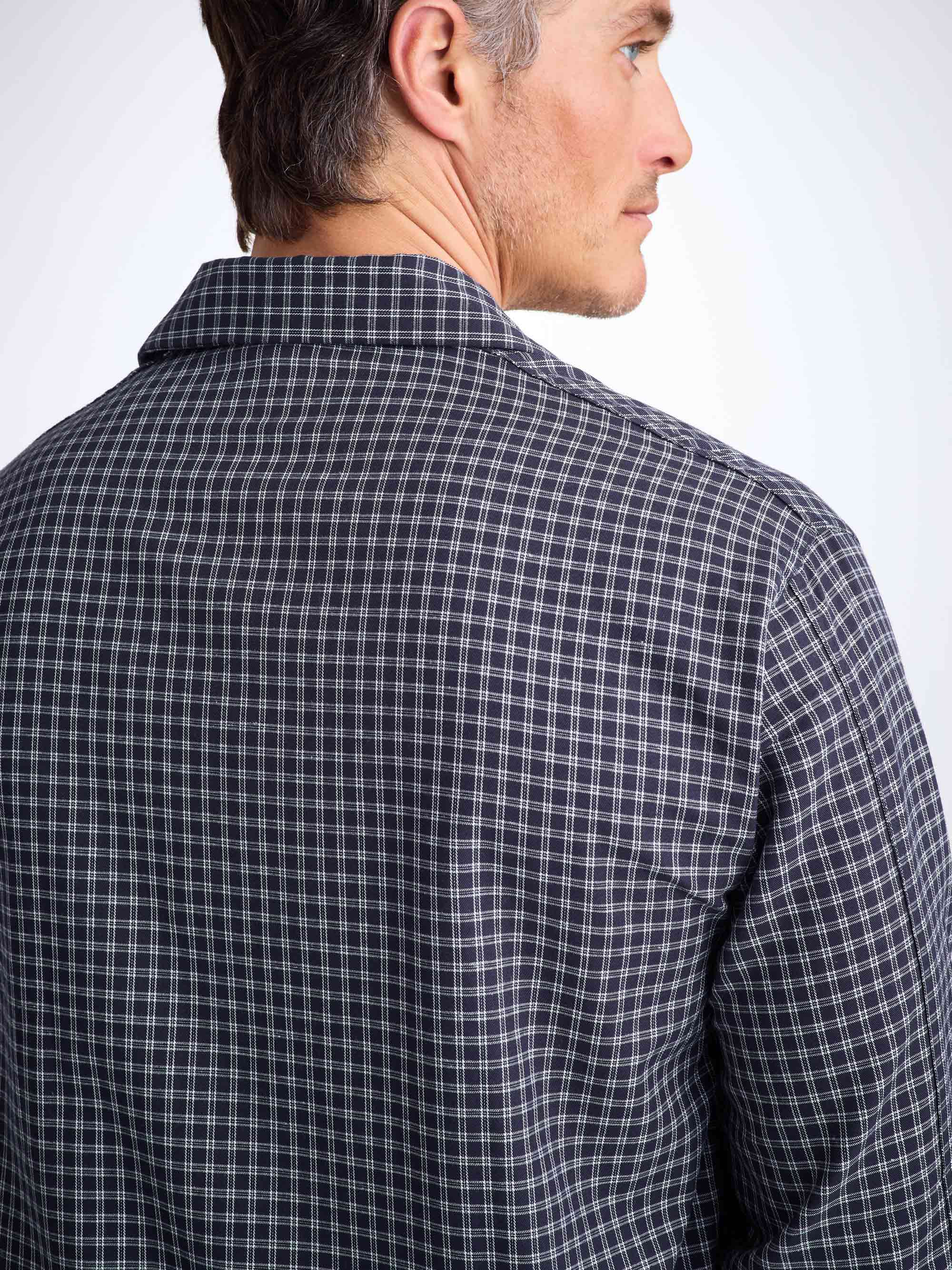 Men's Classic Fit Pyjamas Braemar 32 Brushed Cotton Navy - 6