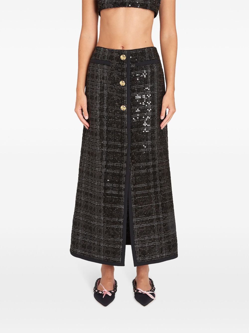 sequinned maxi skirt - 6