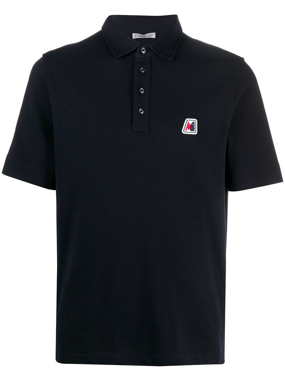 logo patch cotton polo shirt - 1