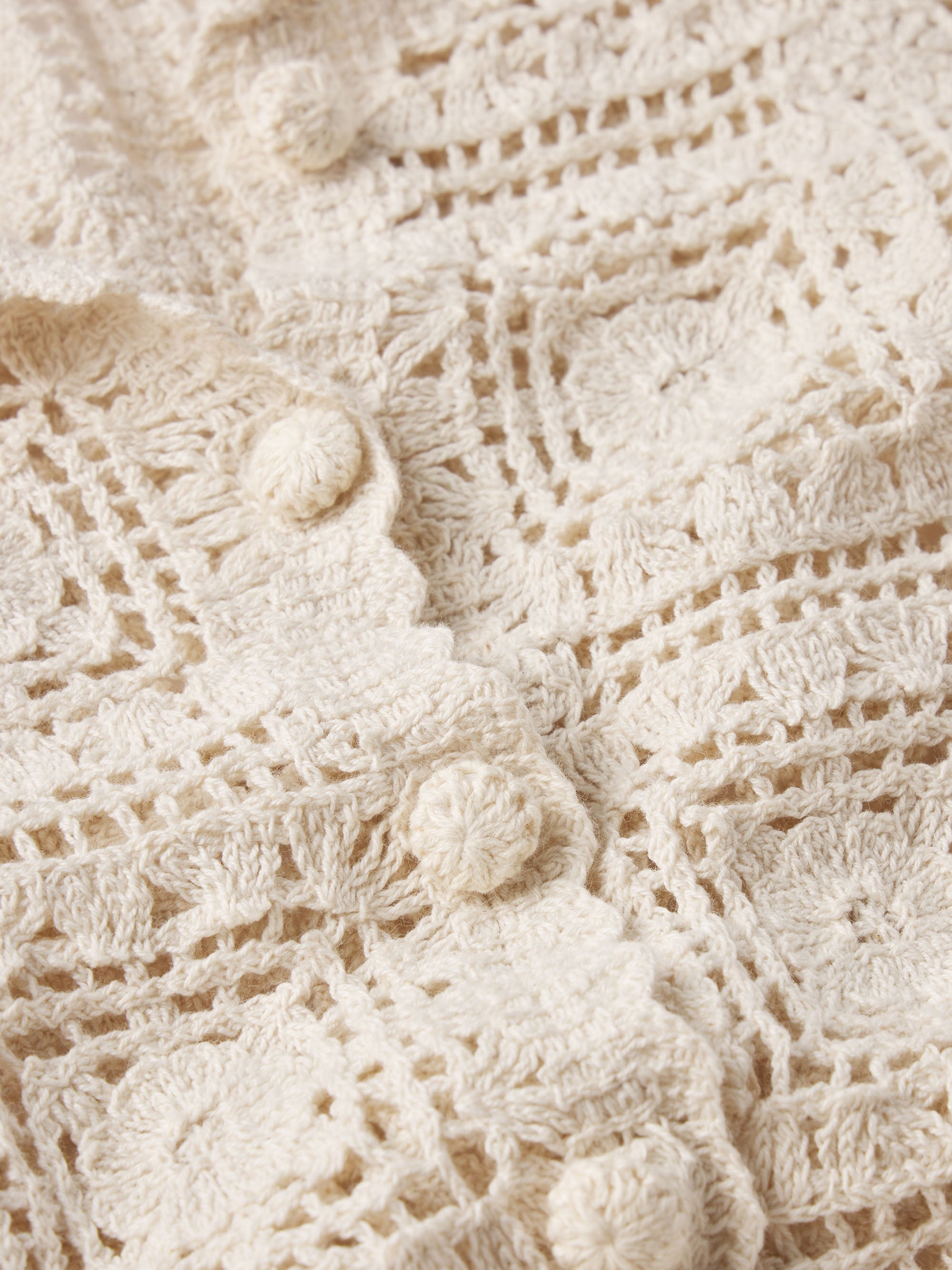 The Crochet Cardi in Cream - 3