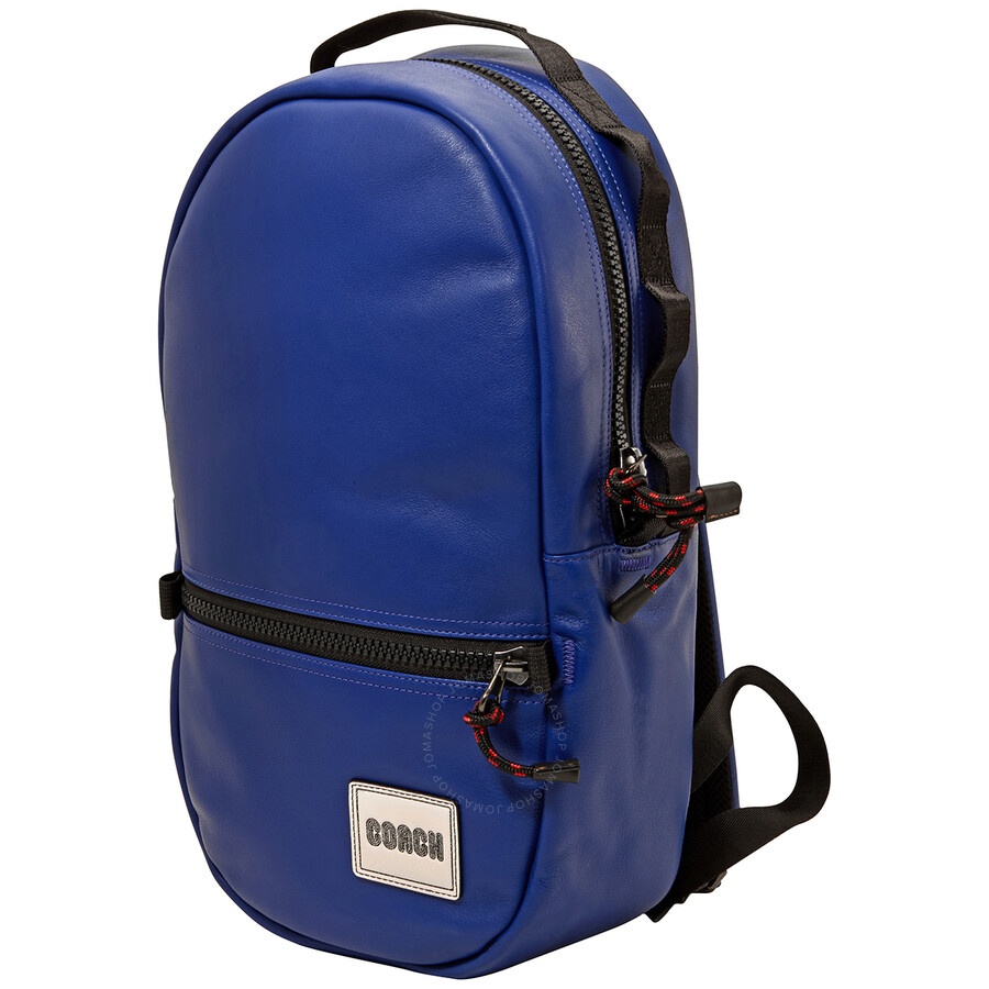 Coach Pacer Backpack With Coach Patch-Blue - 4