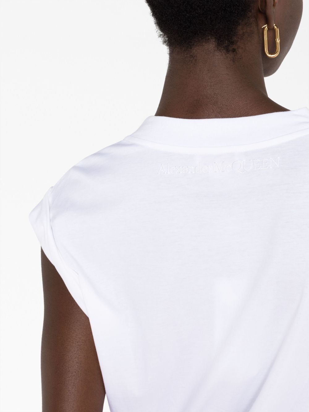 asymmetric cotton T-shirt - 3