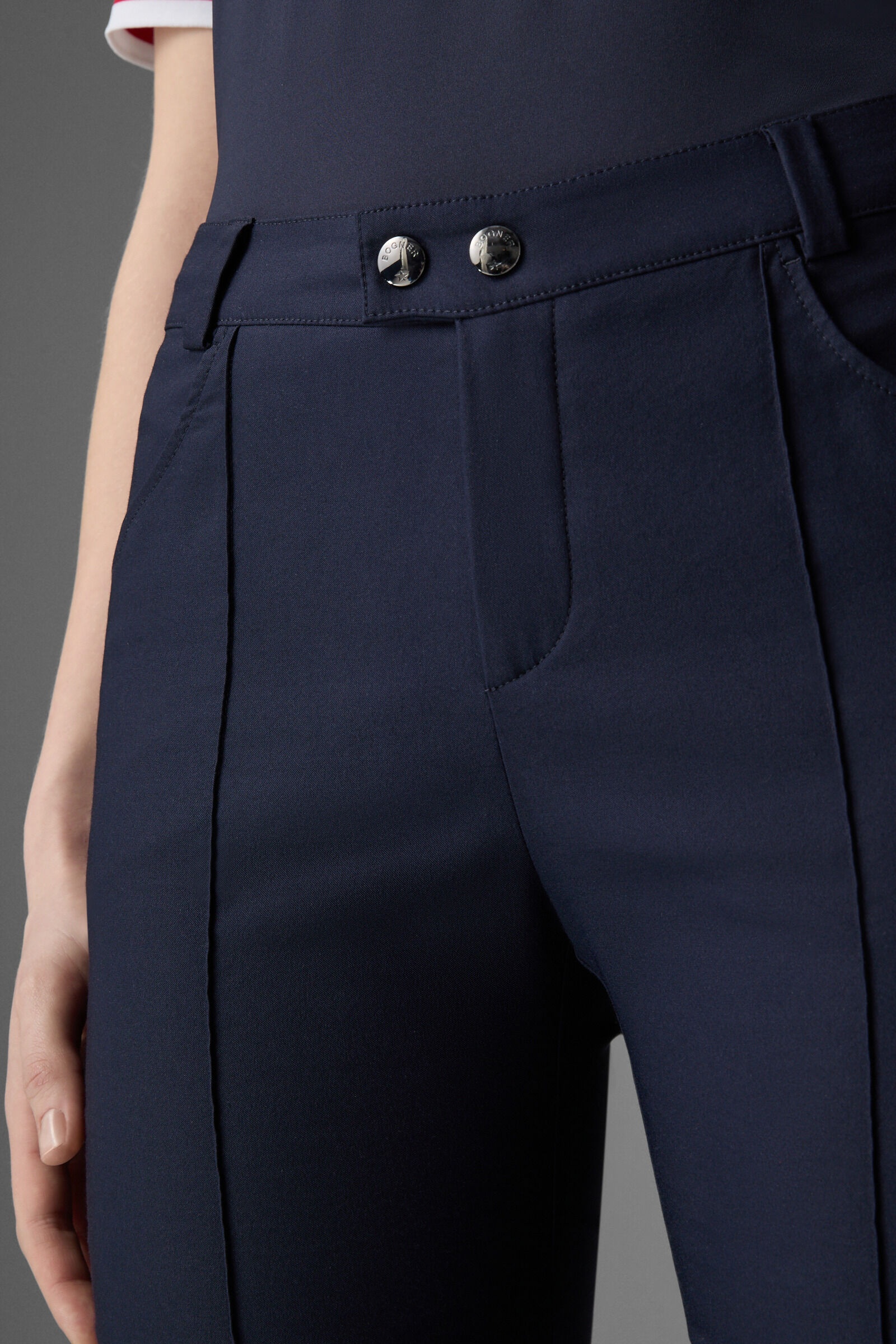 Sevina Stretch pants in Navy blue - 5