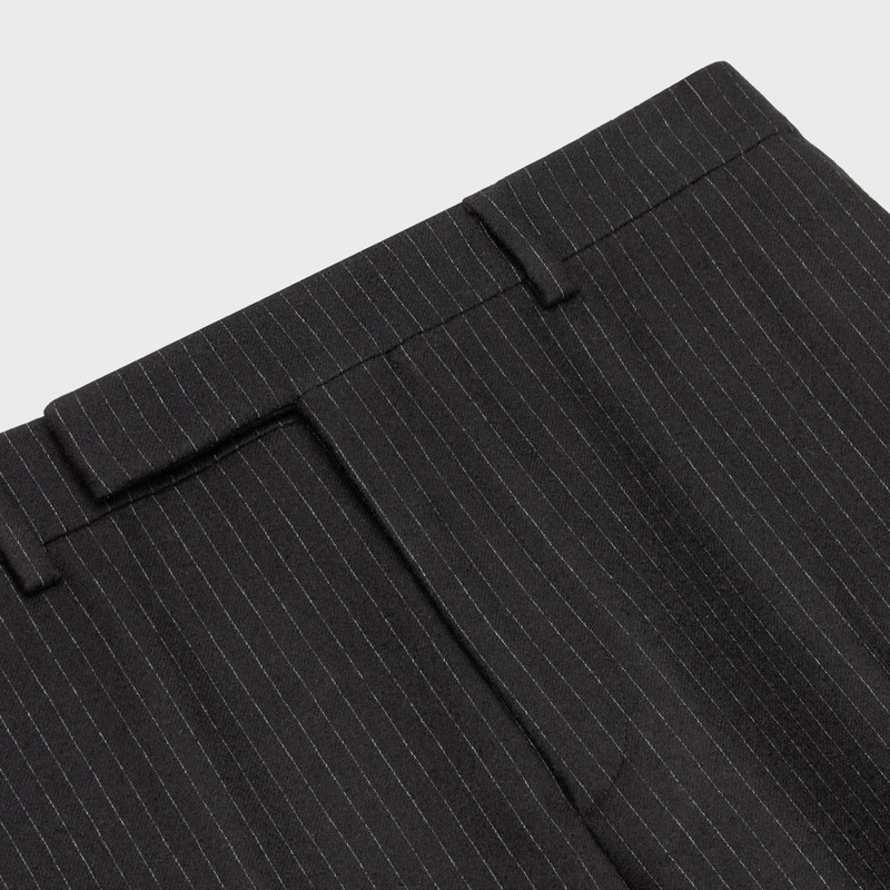 FLARED CROPPED PANTS IN STRIPED FLANNEL 3