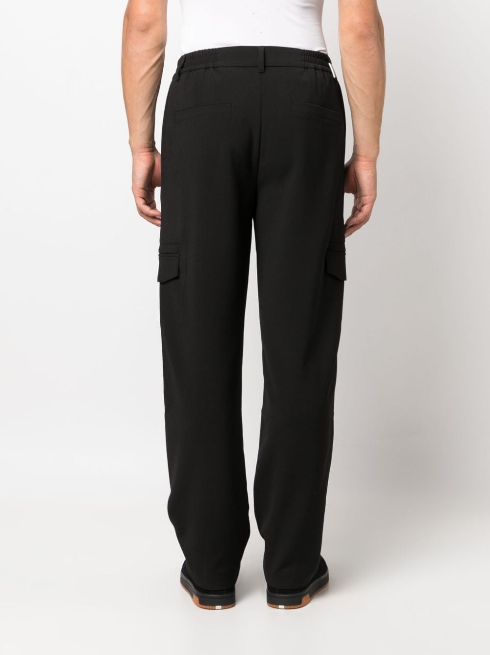 cargo-pocket straight-leg trousers - 4