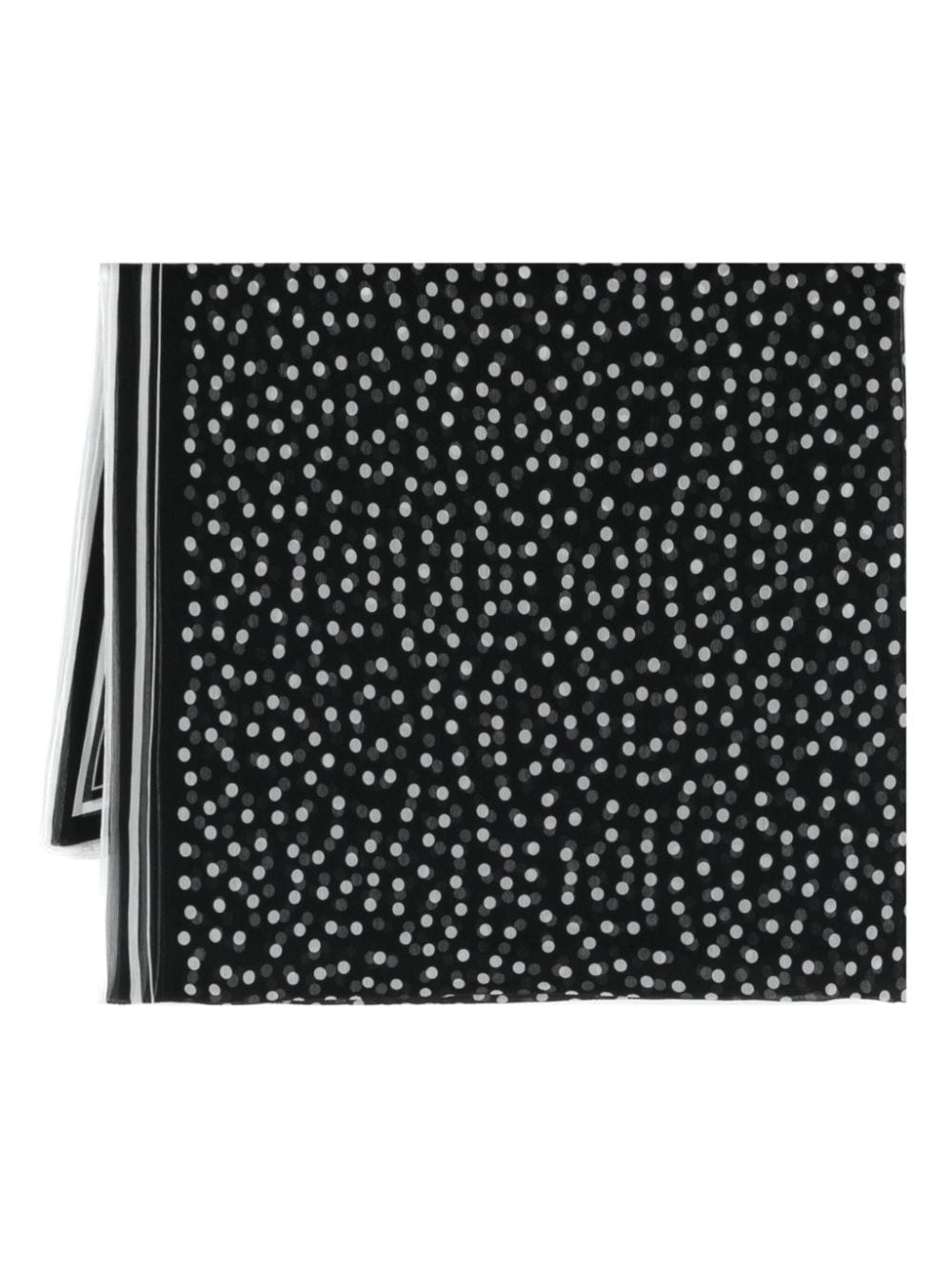 polka dot silk scarf - 1