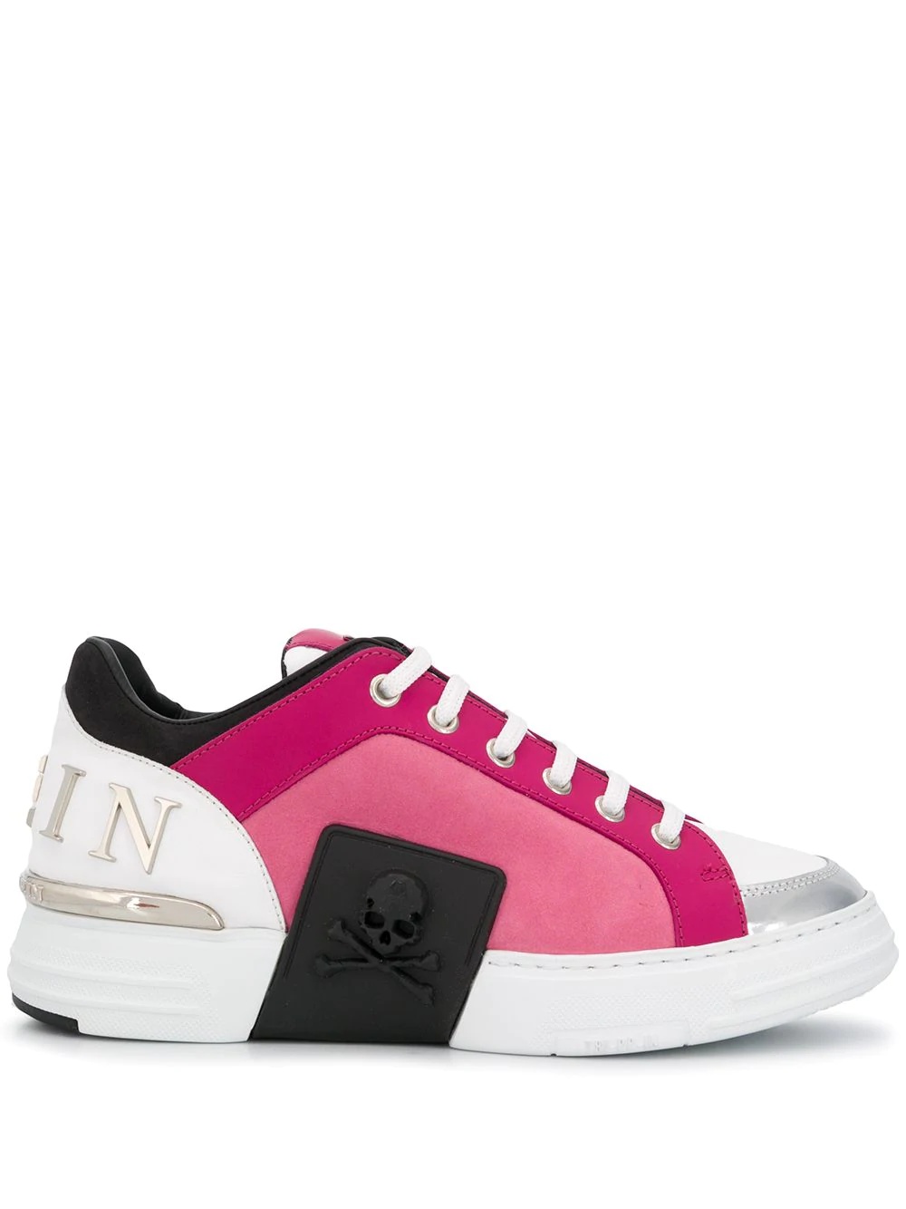 Statement panelled low-top sneakers - 1