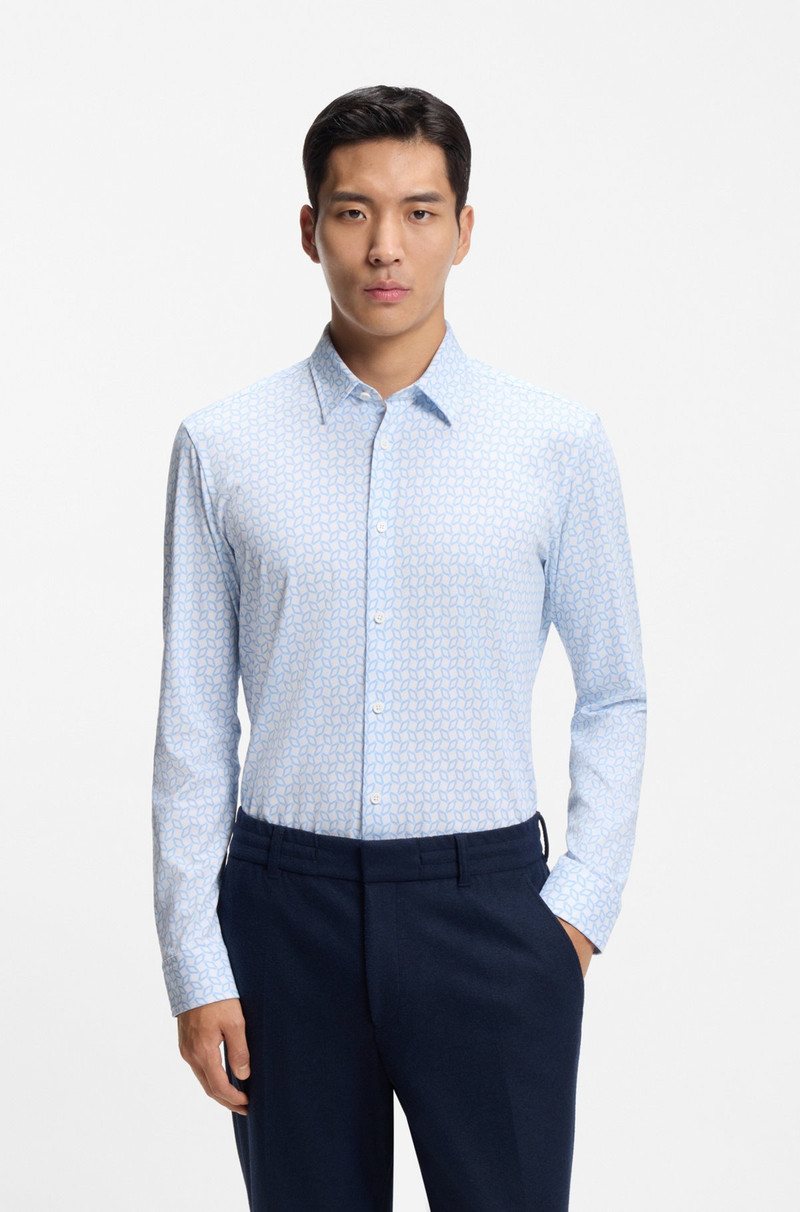 SLIM-FIT SHIRT IN PRINTED ITALIAN COTTON 2