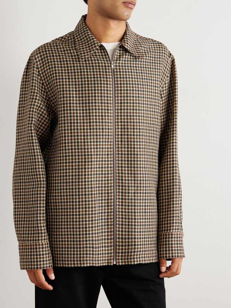 Wool and Linen-Blend Overshirt Brown 3